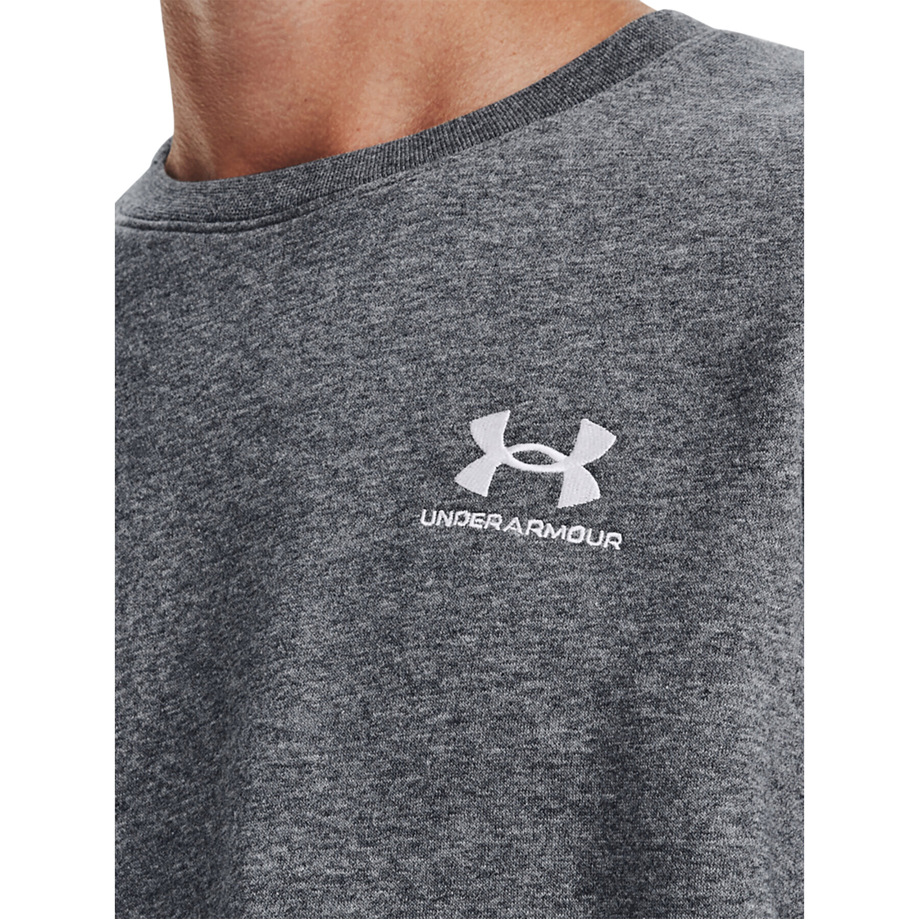 Under Armour Mikina UA Essential Fleece Crew 1374250 Šedá Regular Fit - Pepit.cz