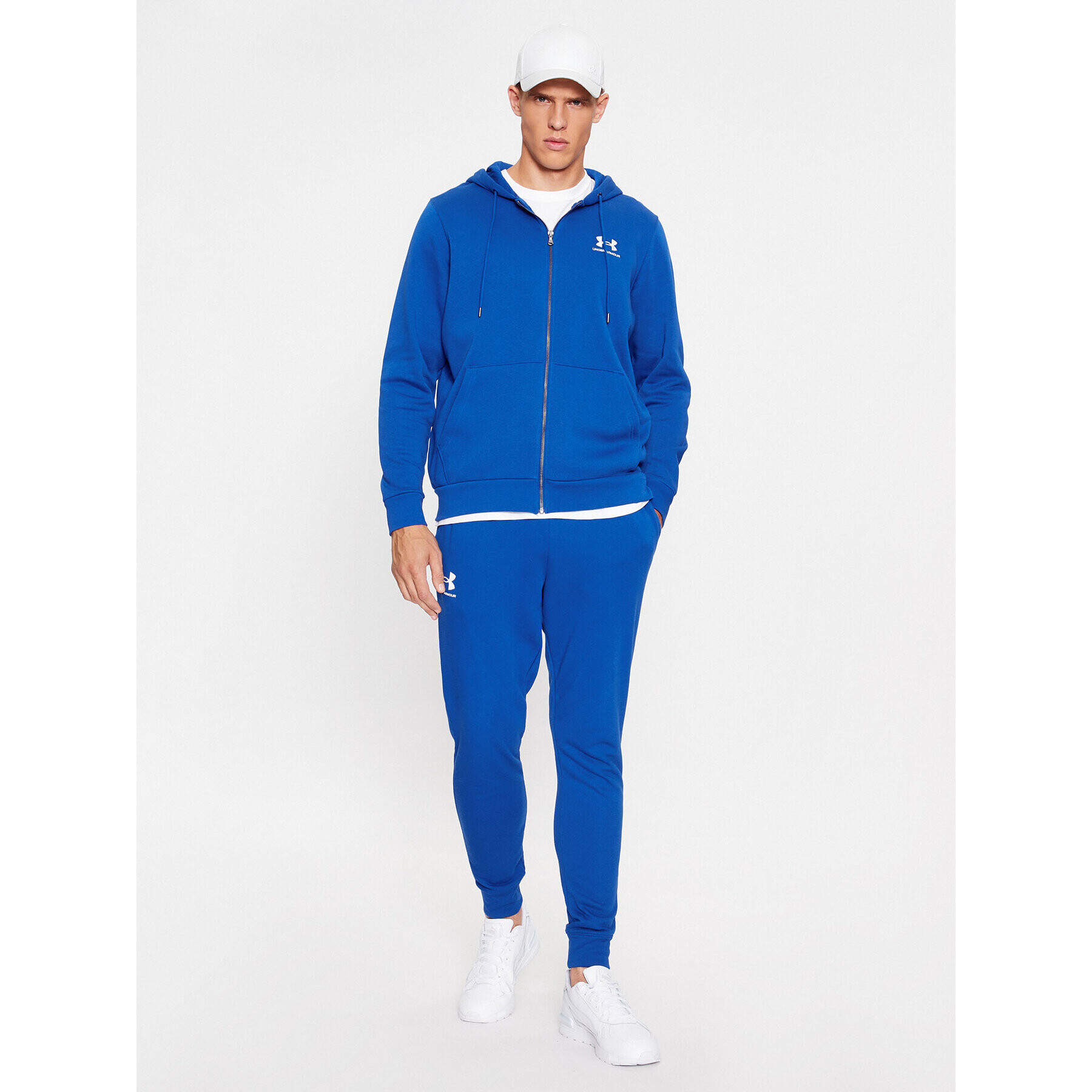 Under Armour Mikina Ua Essential Fleece Fz Hood 1373881 Modrá Loose Fit - Pepit.cz