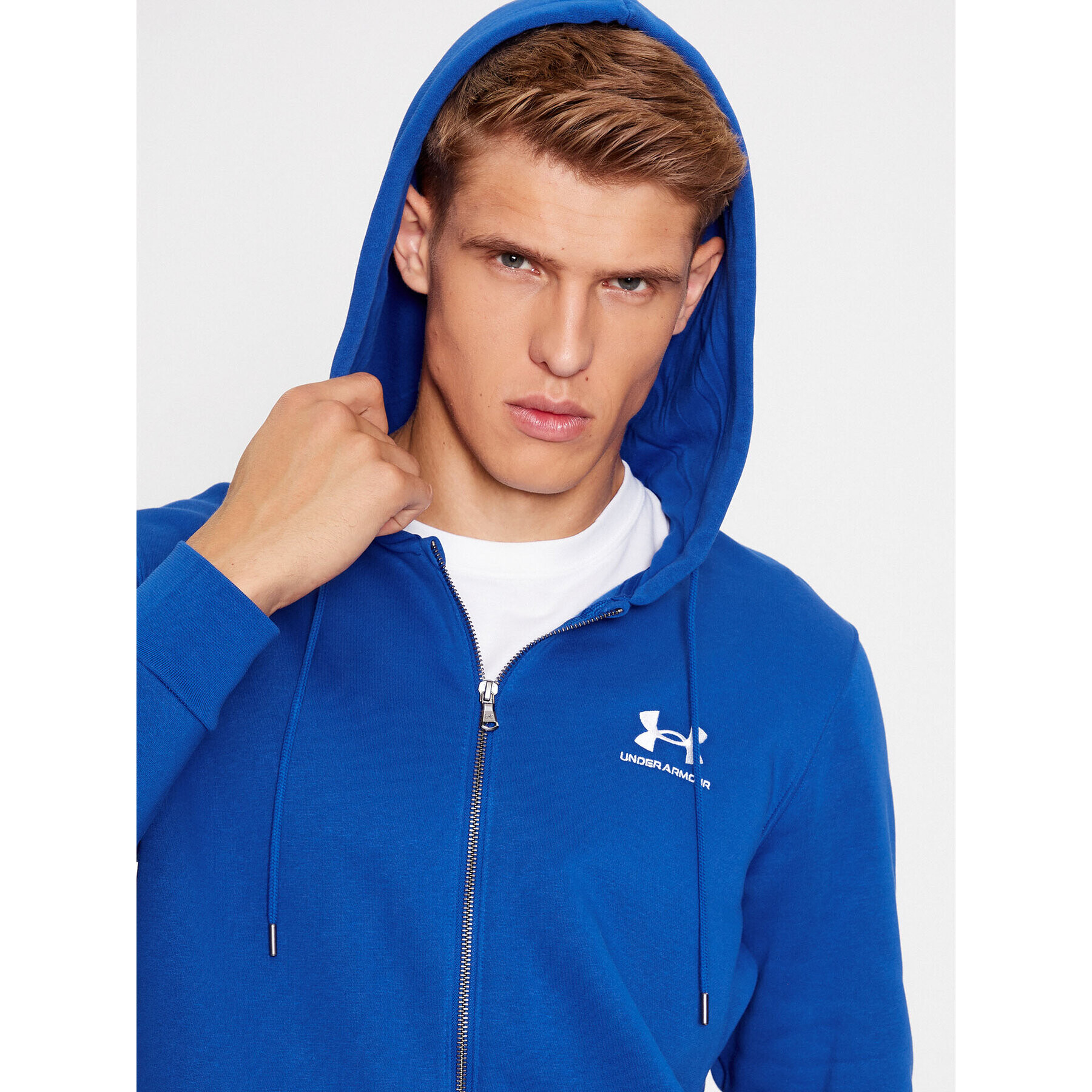 Under Armour Mikina Ua Essential Fleece Fz Hood 1373881 Modrá Loose Fit - Pepit.cz