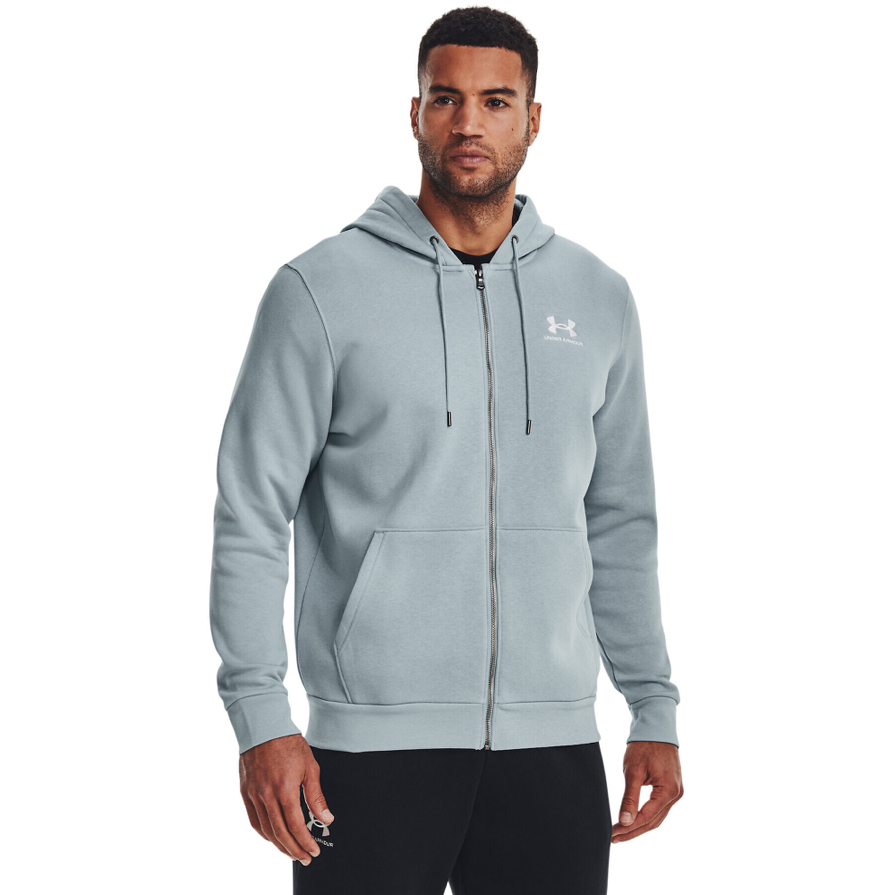 Under Armour Mikina UA Essential Fleece FZ Hood 1373881 Modrá Regular Fit - Pepit.cz