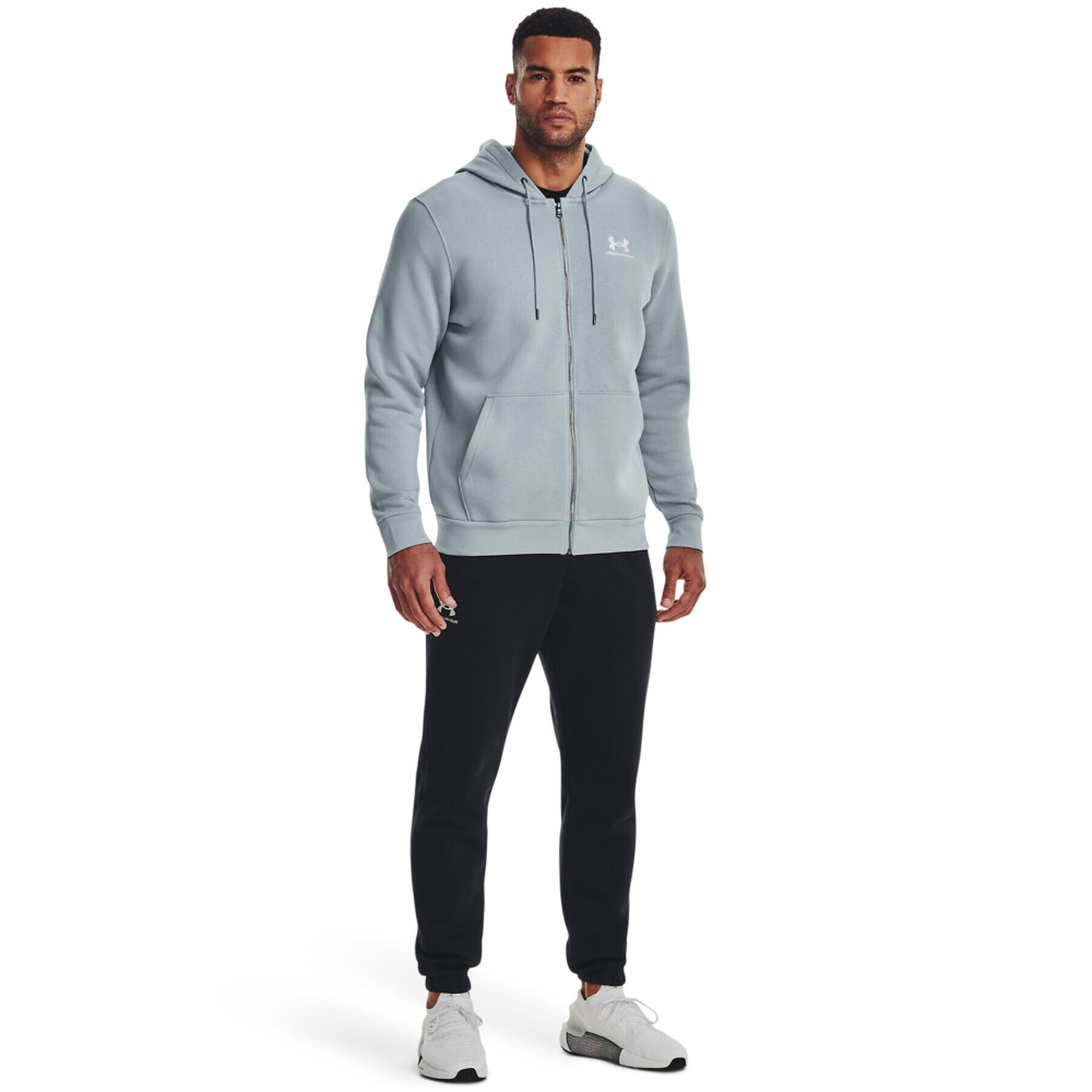 Under Armour Mikina UA Essential Fleece FZ Hood 1373881 Modrá Regular Fit - Pepit.cz