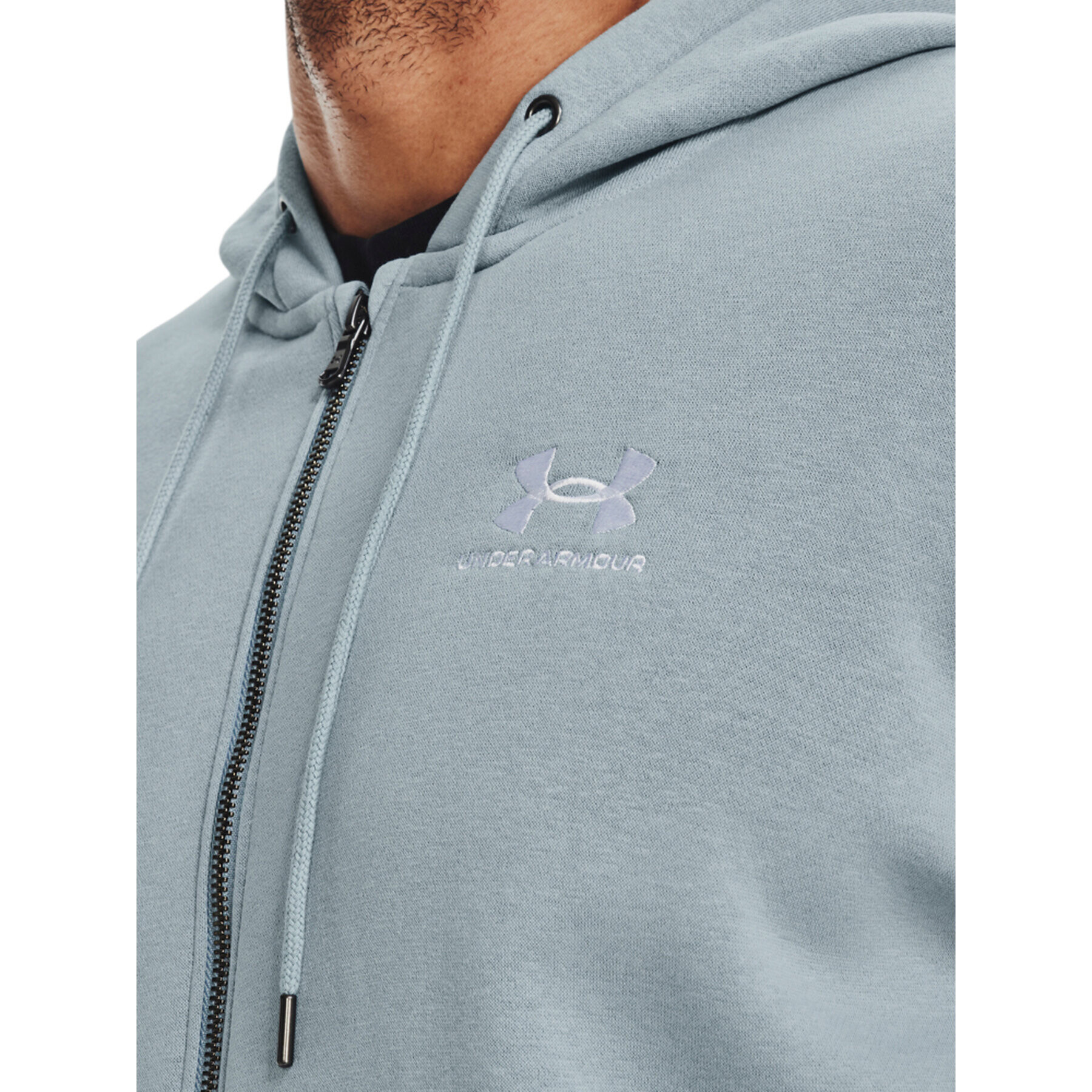 Under Armour Mikina UA Essential Fleece FZ Hood 1373881 Modrá Regular Fit - Pepit.cz