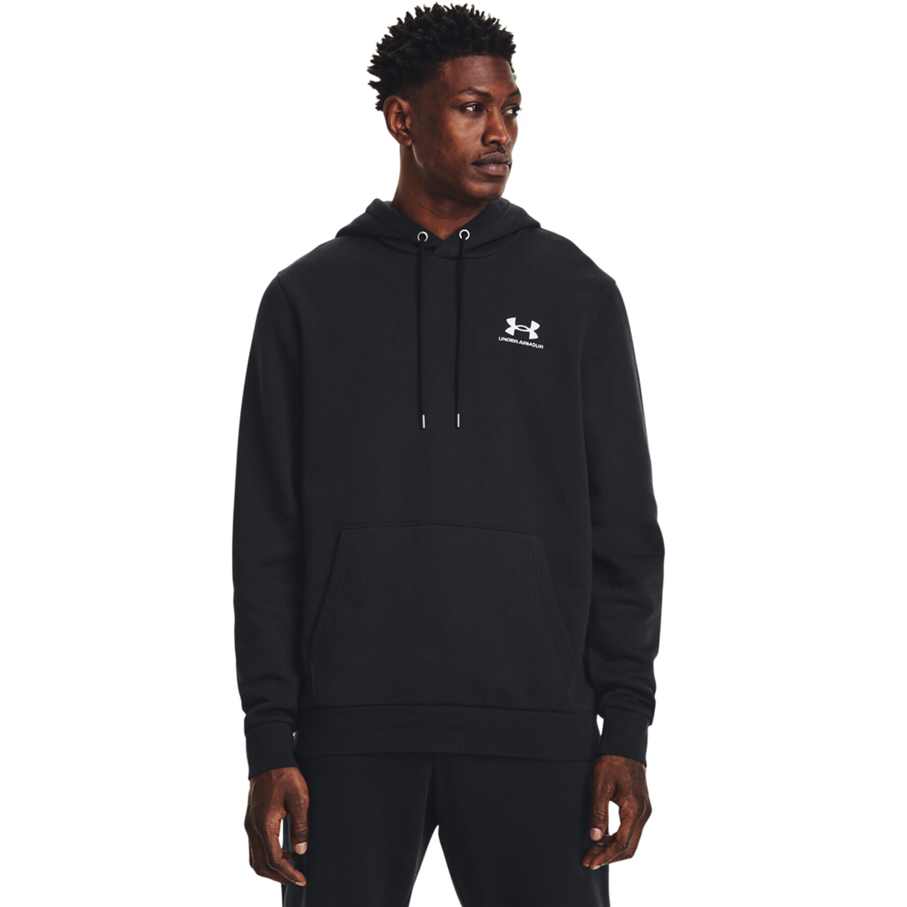 Under Armour Mikina UA Essential Fleece Hoodie 1373880 Černá Regular Fit - Pepit.cz