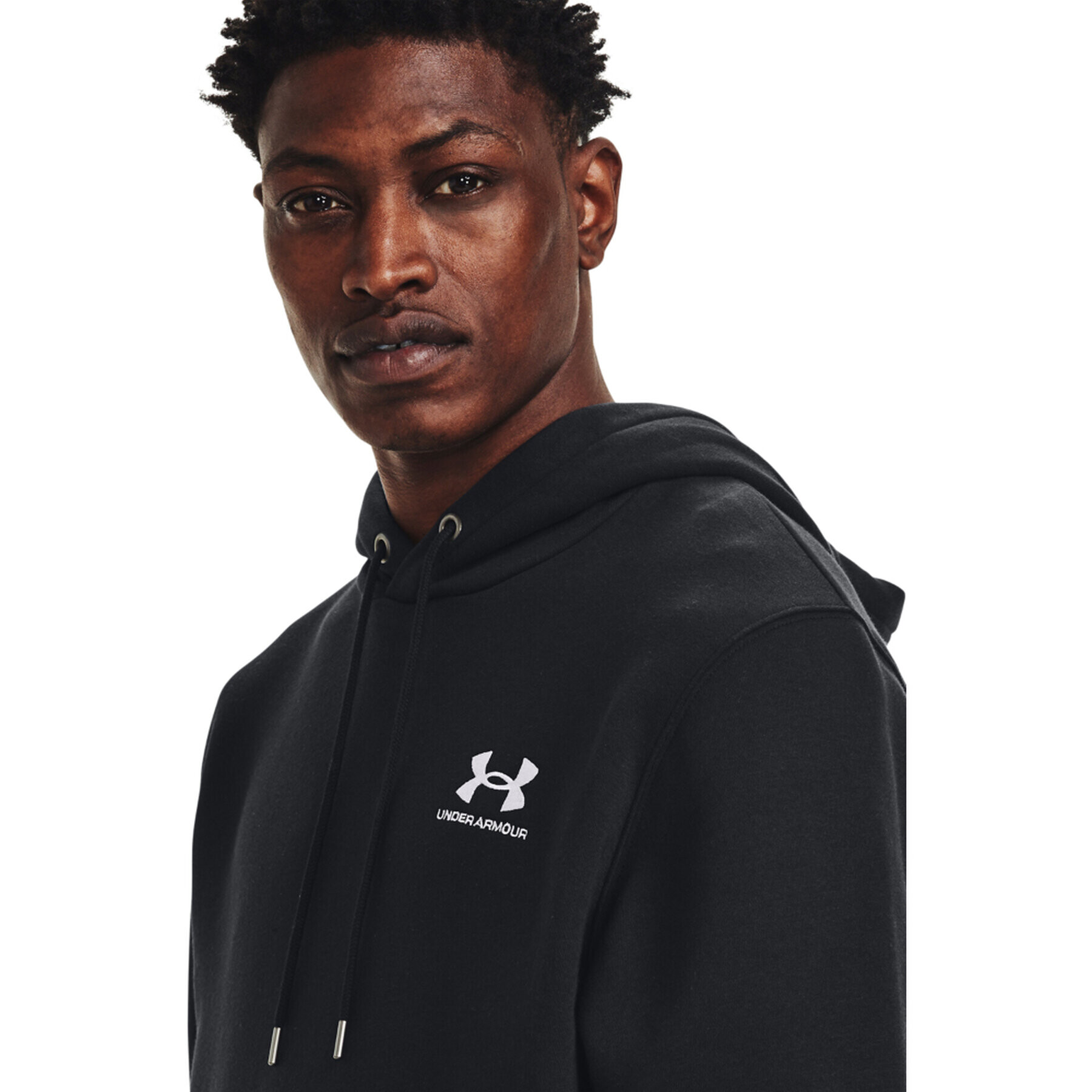 Under Armour Mikina UA Essential Fleece Hoodie 1373880 Černá Regular Fit - Pepit.cz