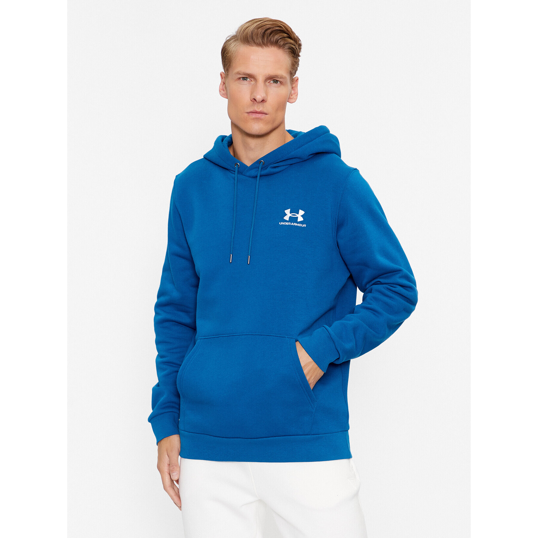 Under Armour Mikina Ua Essential Fleece Hoodie 1373880 Modrá Loose Fit - Pepit.cz