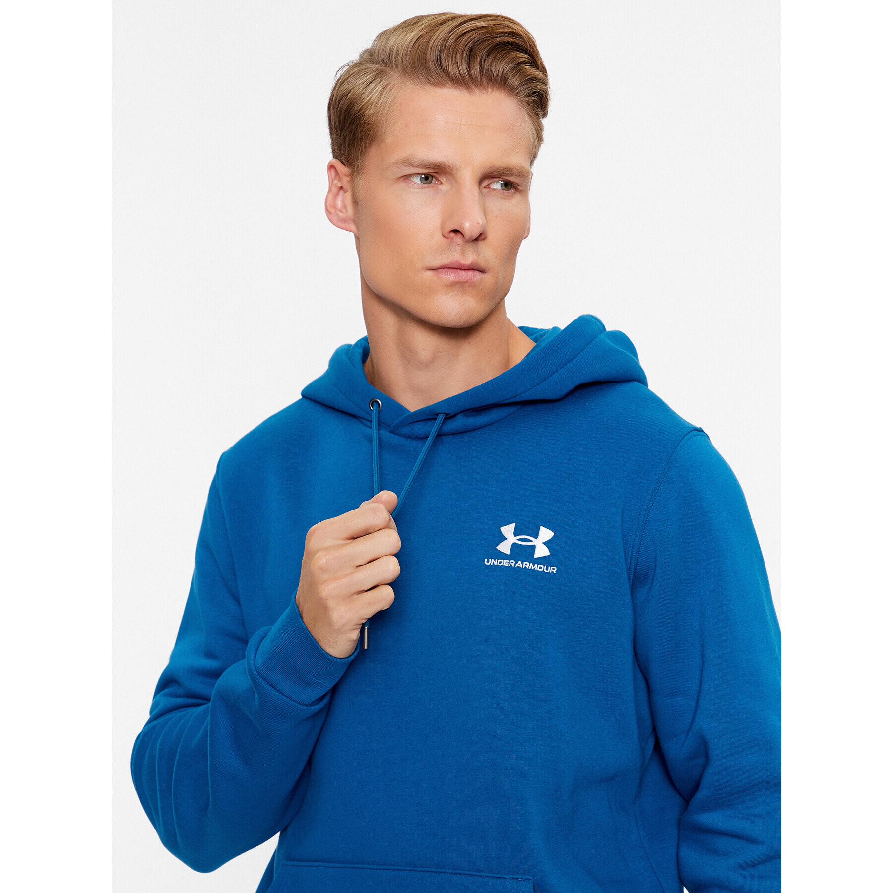 Under Armour Mikina Ua Essential Fleece Hoodie 1373880 Modrá Loose Fit - Pepit.cz