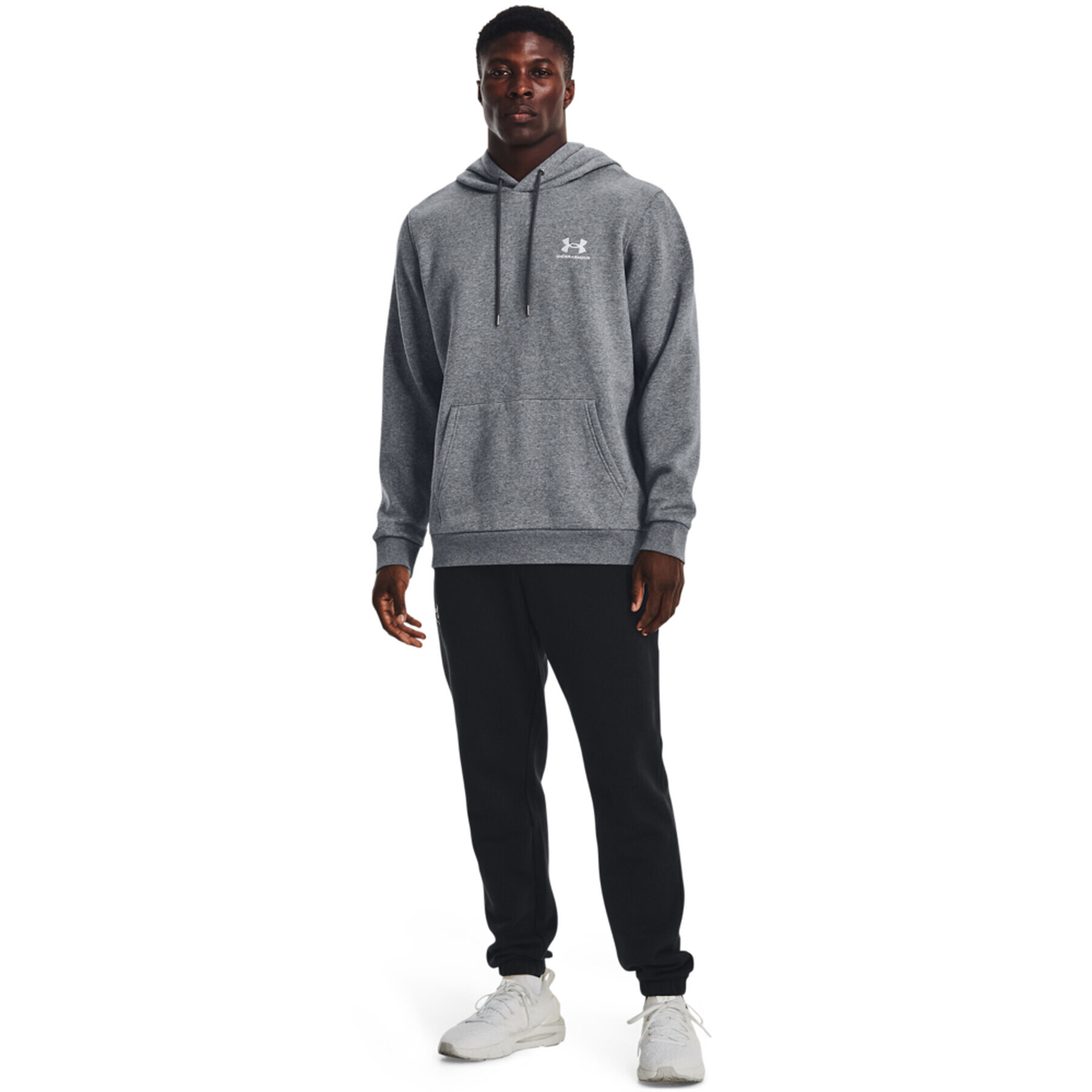 Under Armour Mikina UA Essential Fleece Hoodie 1373880 Šedá Regular Fit - Pepit.cz