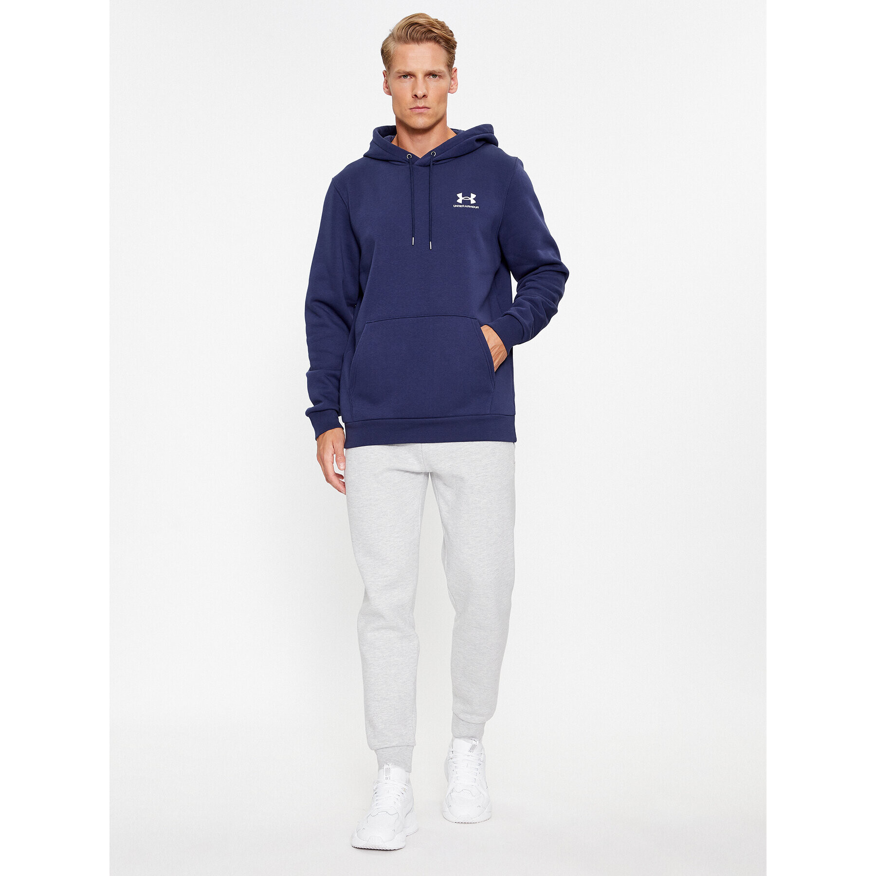 Under Armour Mikina Ua Essential Fleece Hoodie 1373880 Tmavomodrá Loose Fit - Pepit.cz