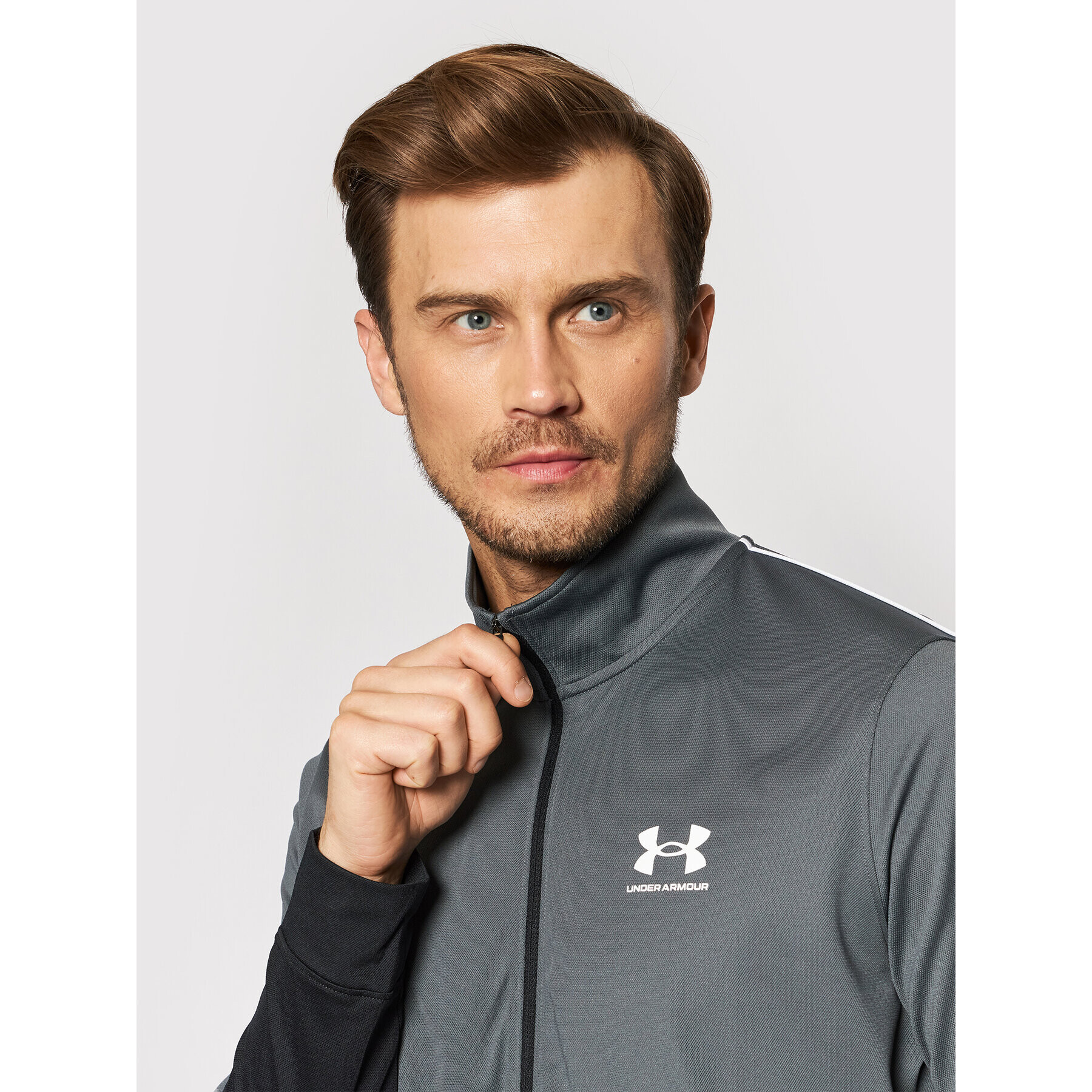 Under Armour Mikina Ua Pique 1366202 Šedá Fitted Fit - Pepit.cz