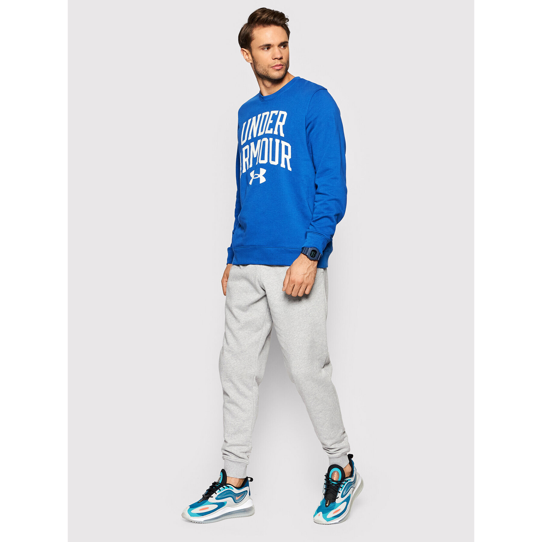 Under Armour Mikina Ua Rival 1361561 Modrá Loose Fit - Pepit.cz