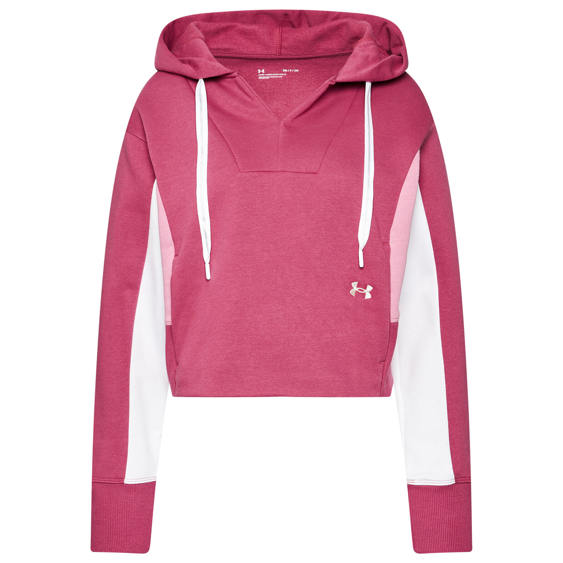 Under Armour Mikina UA Rival 1362421 Růžová Loose Fit - Pepit.cz