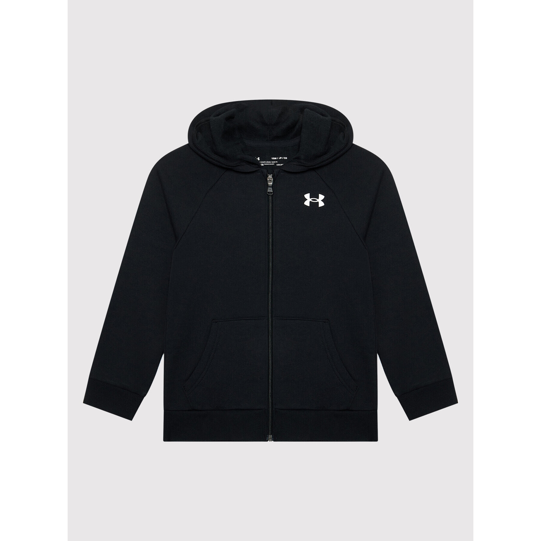 Under Armour Mikina Ua Rival Cotton Full Zip 1357613 Černá Loose Fit - Pepit.cz