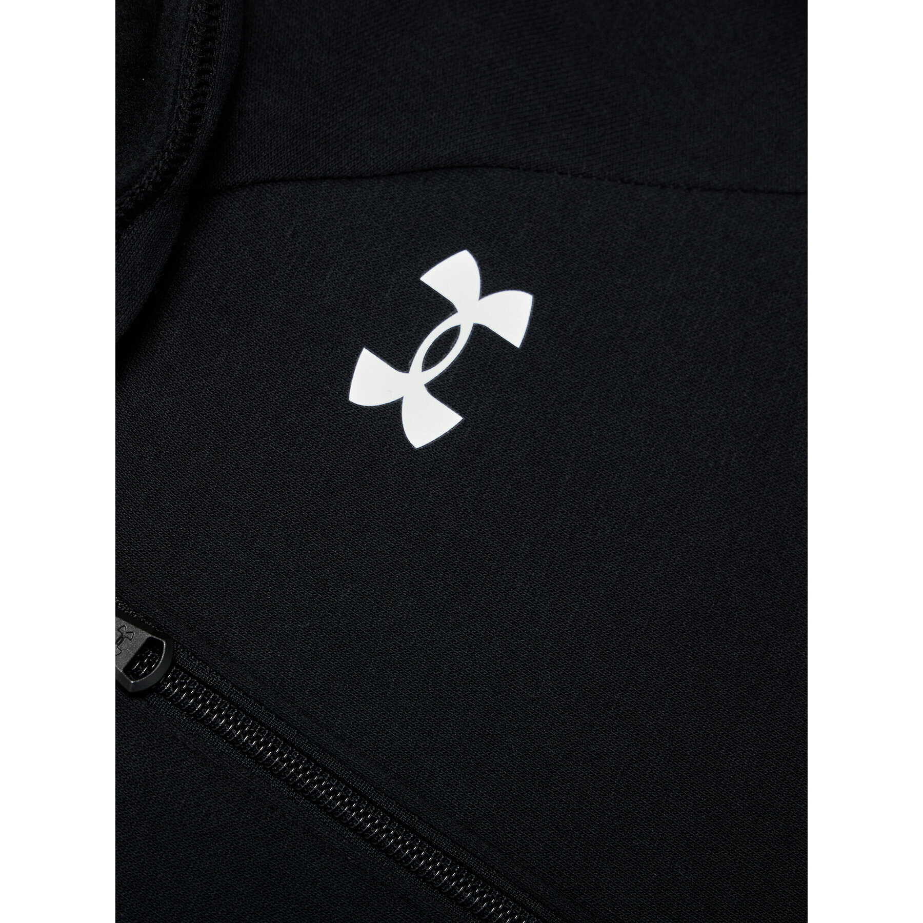 Under Armour Mikina Ua Rival Cotton Full Zip 1357613 Černá Loose Fit - Pepit.cz