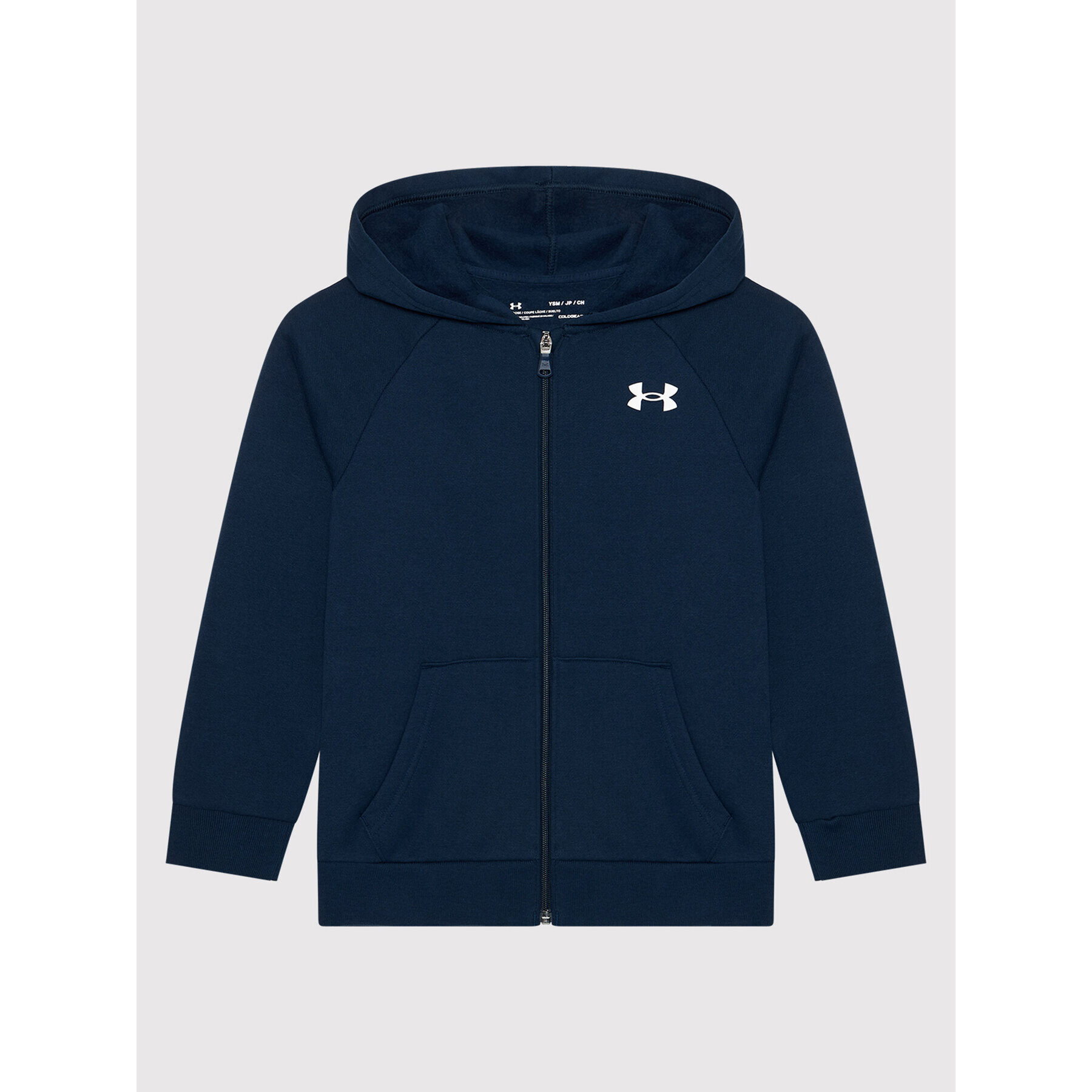 Under Armour Mikina Ua Rival Cotton Full Zip 1357613 Tmavomodrá Loose Fit - Pepit.cz