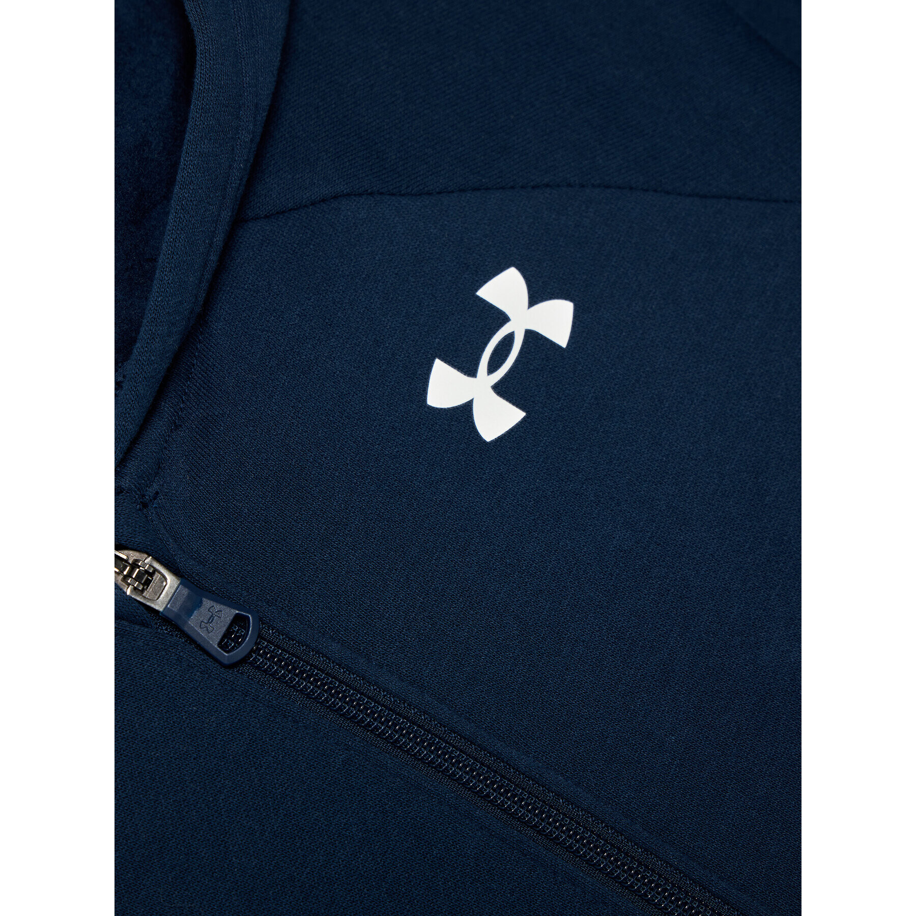 Under Armour Mikina Ua Rival Cotton Full Zip 1357613 Tmavomodrá Loose Fit - Pepit.cz