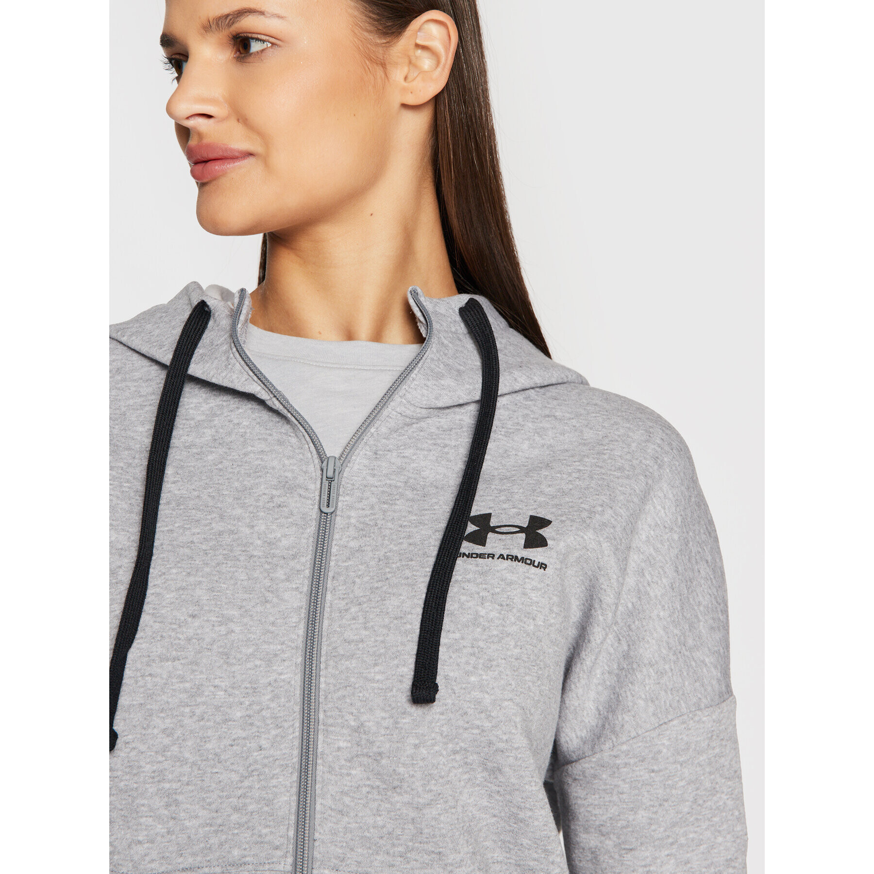 Under Armour Mikina Ua Rival Fleece 1356400 Šedá Loose Fit - Pepit.cz