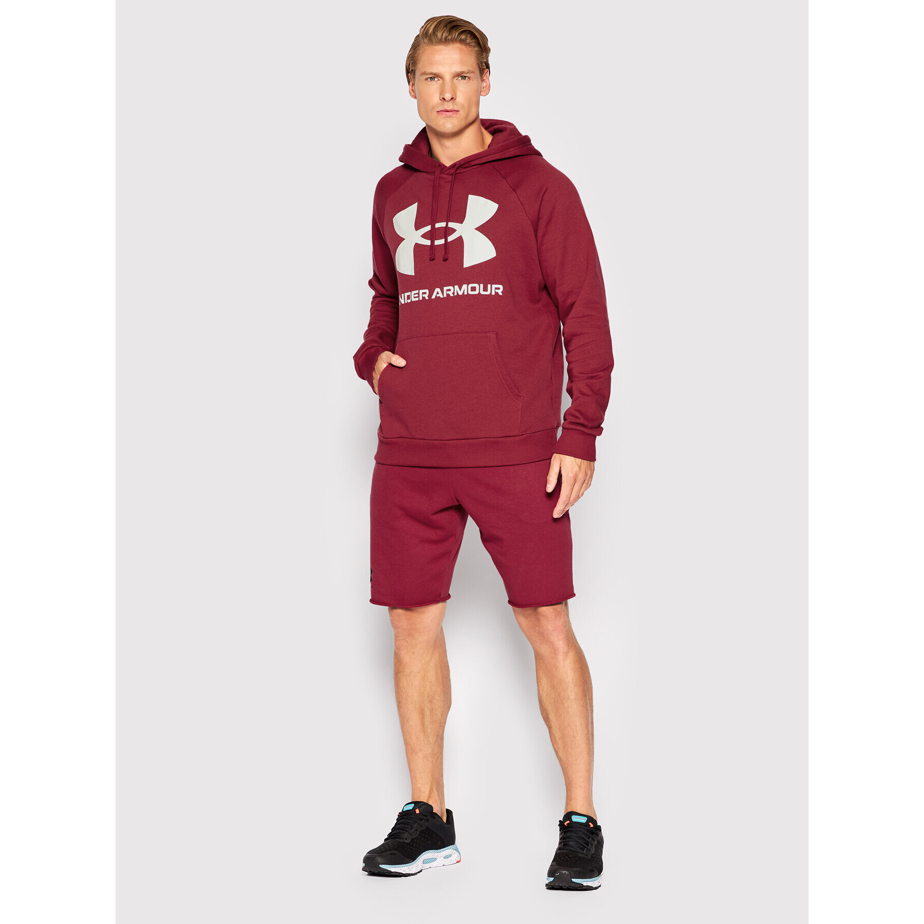 Under Armour Mikina Ua Rival Fleece 1357093 Červená Relaxed Fit - Pepit.cz