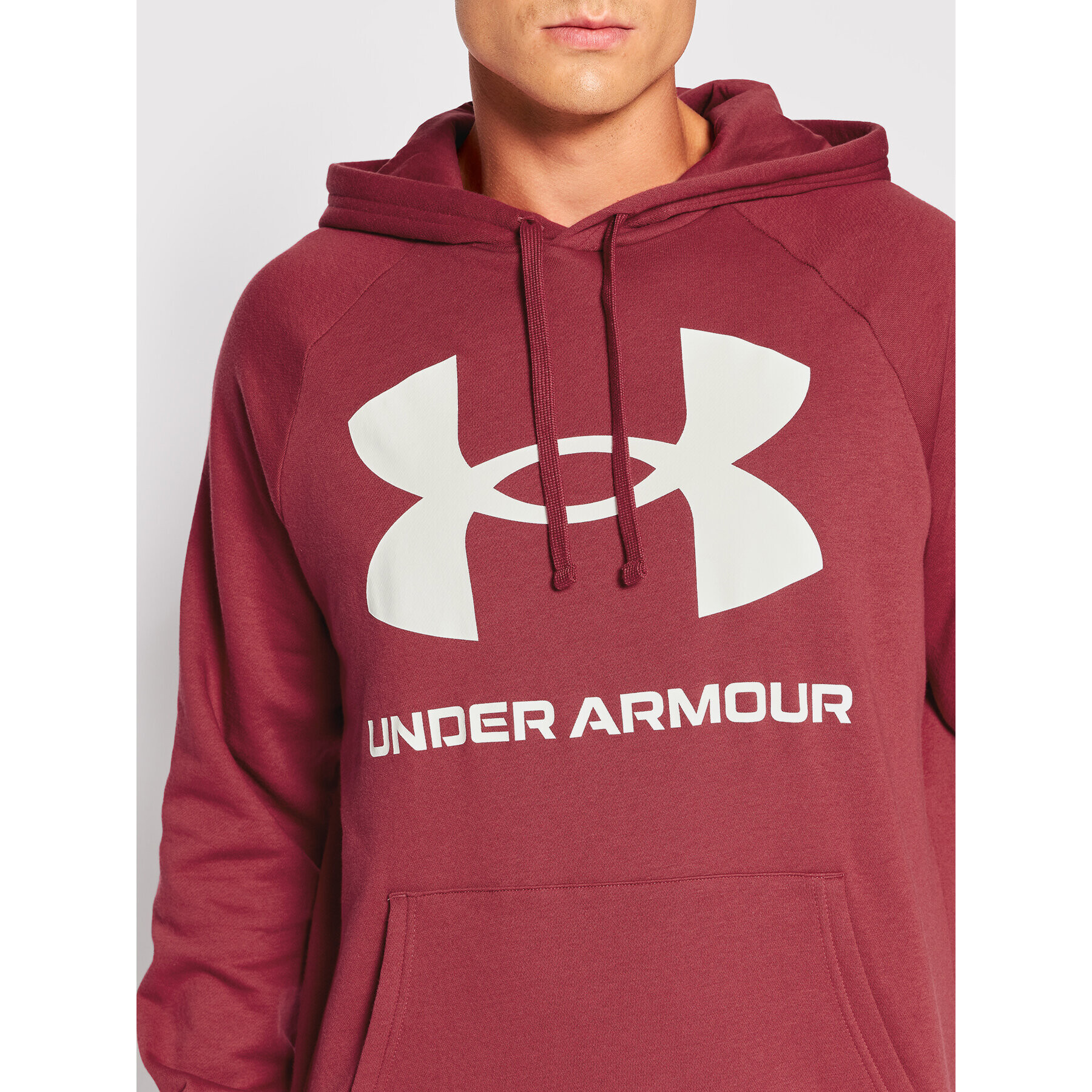 Under Armour Mikina Ua Rival Fleece 1357093 Červená Relaxed Fit - Pepit.cz