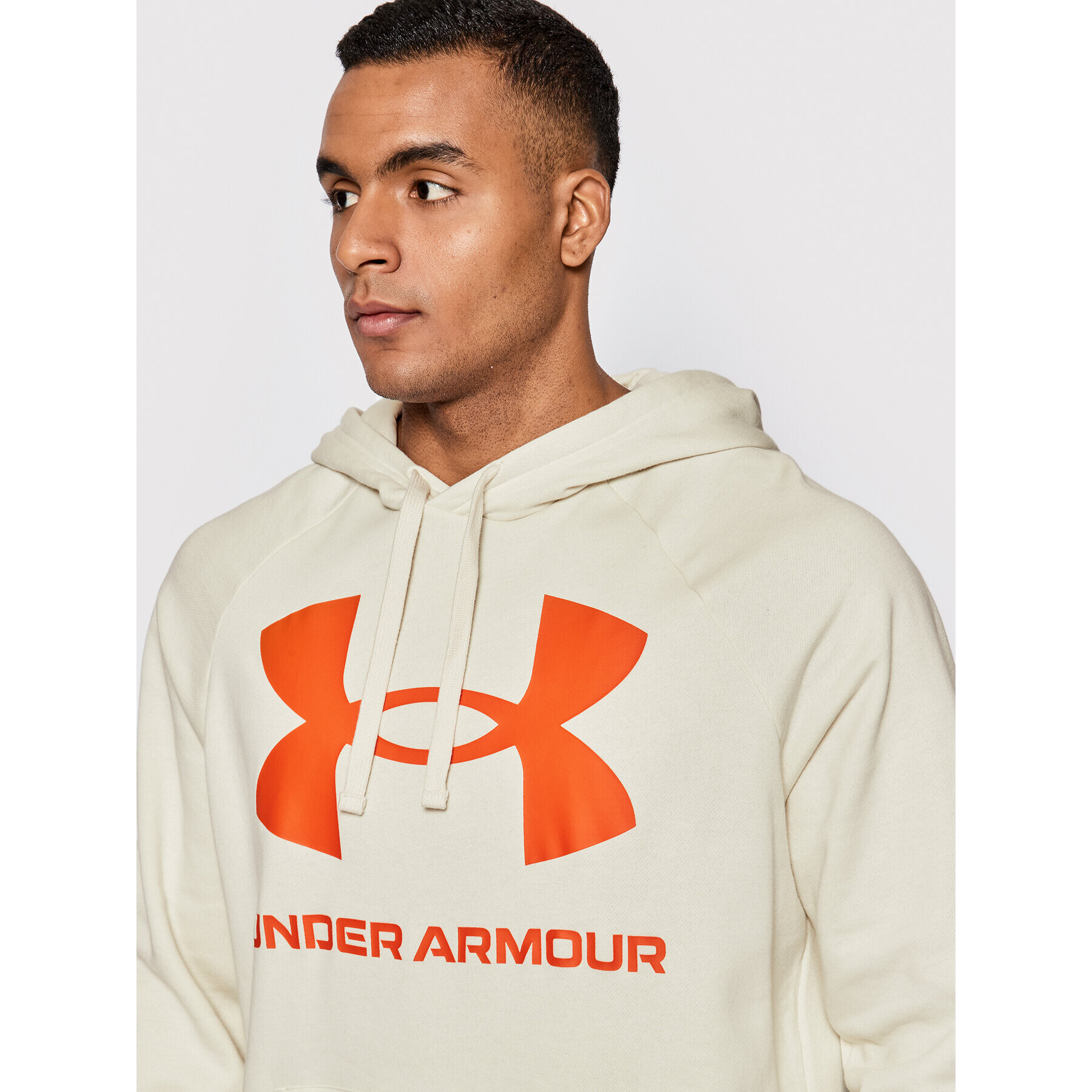 Under Armour Mikina Ua Rival Fleece Big Logo 1357093 Béžová Loose Fit - Pepit.cz