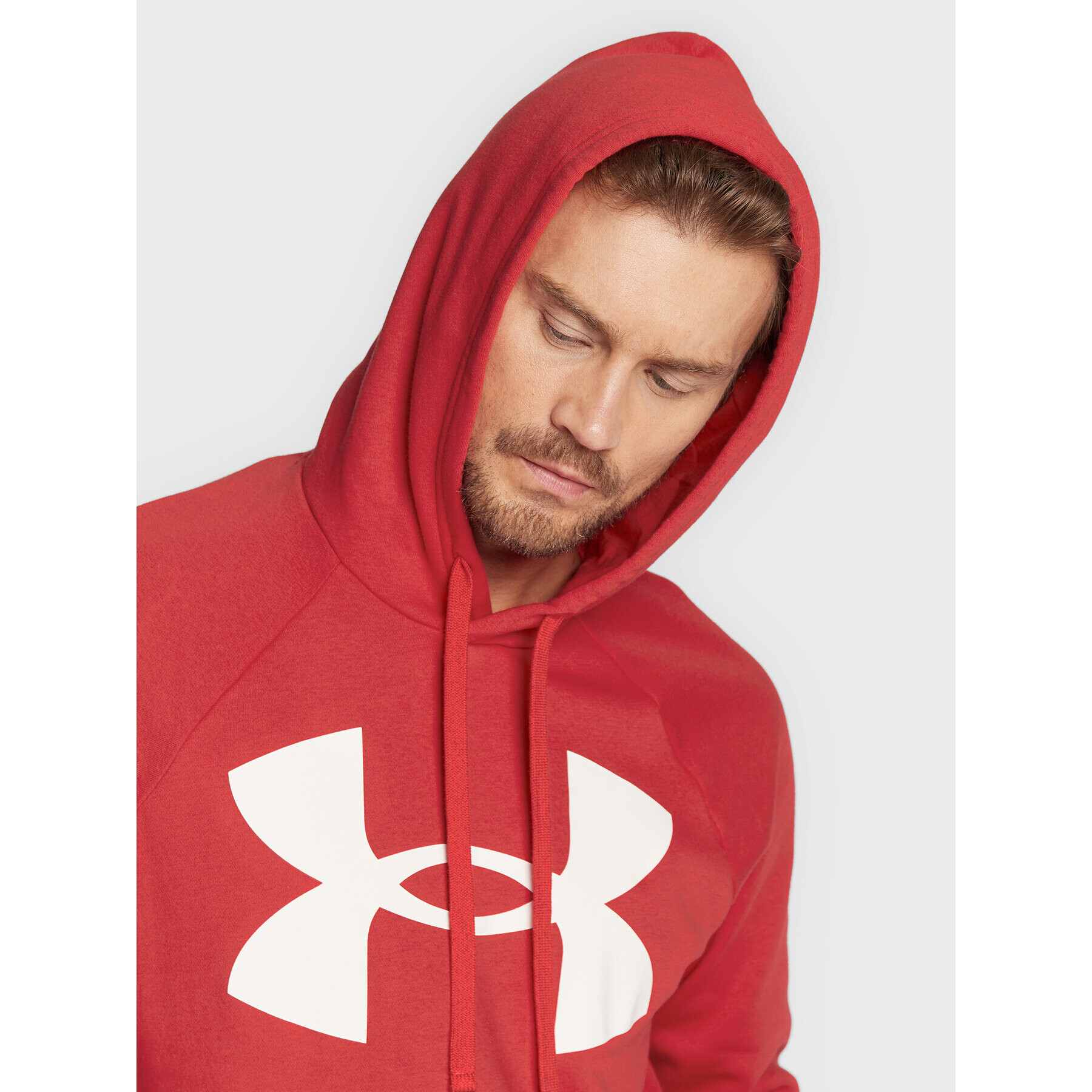 Under Armour Mikina Ua Rival Fleece Big Logo 1357093 Červená Loose Fit - Pepit.cz