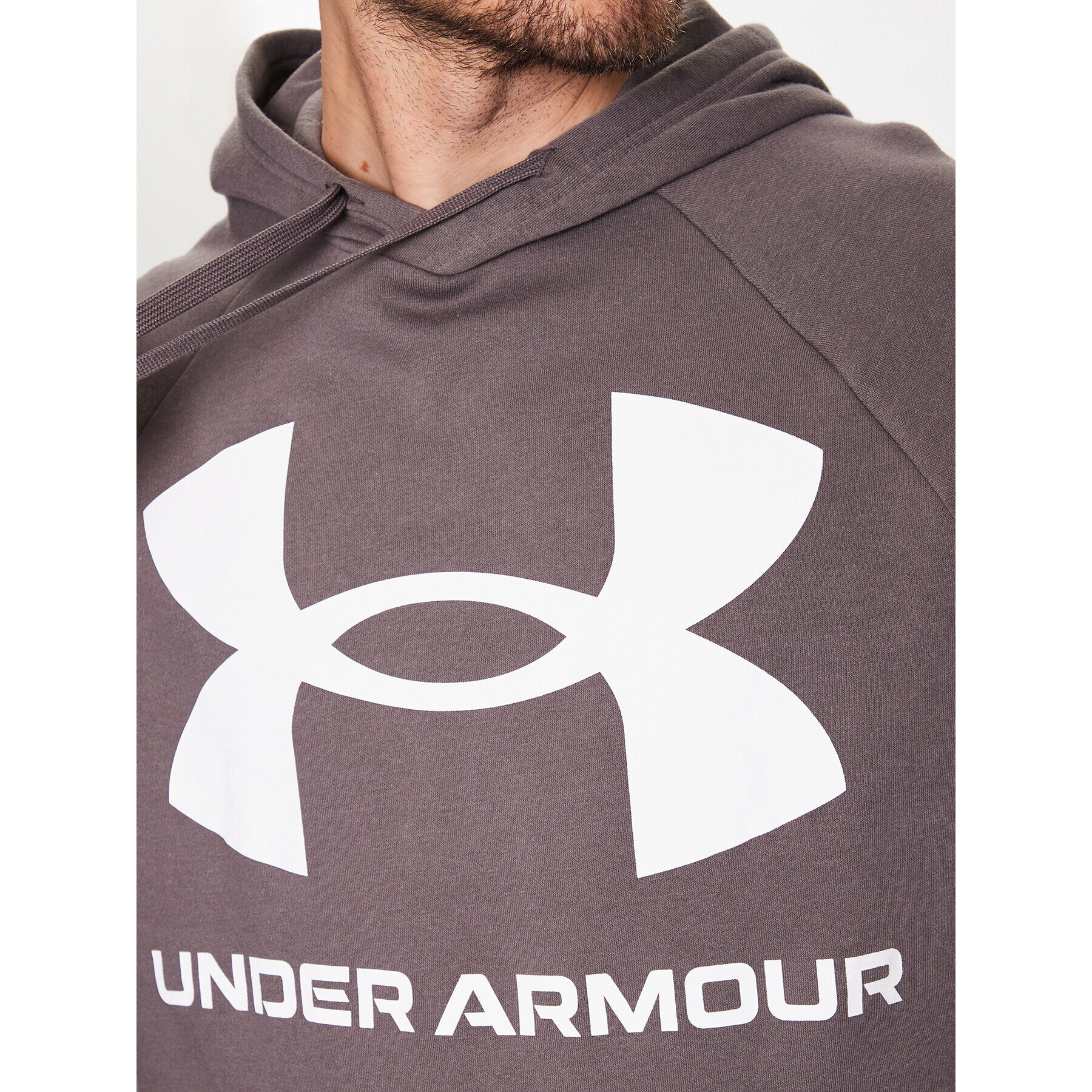 Under Armour Mikina Ua Rival Fleece Big Logo 1357093 Hnědá Loose Fit - Pepit.cz