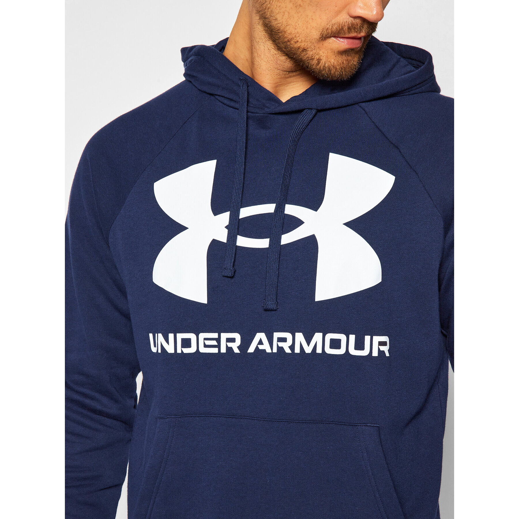 Under Armour Mikina Ua Rival Fleece Big Logo 1357093 Tmavomodrá Loose Fit - Pepit.cz