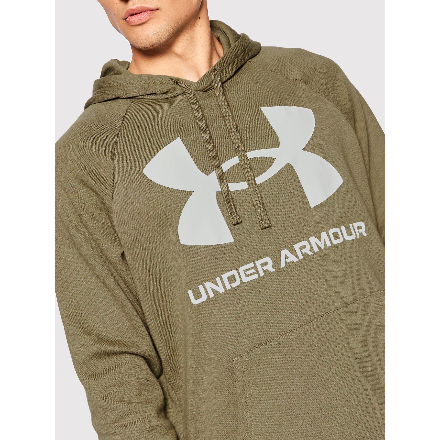 Under Armour Mikina Ua Rival Fleece Big Logo 1357093 Zelená Loose Fit - Pepit.cz