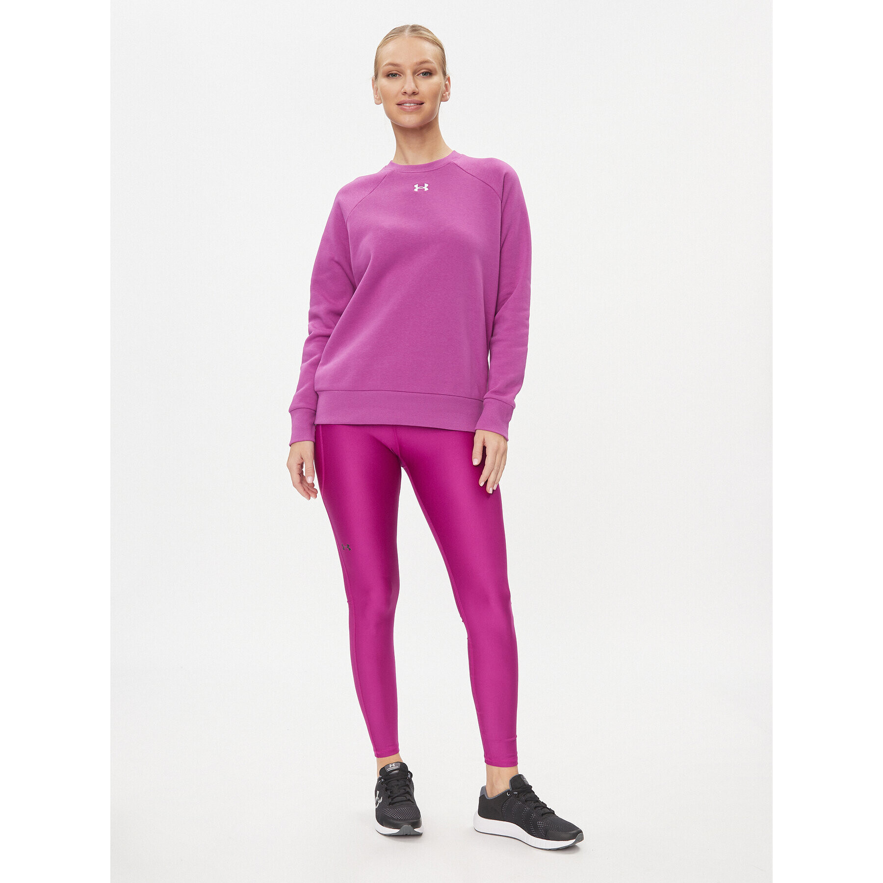 Under Armour Mikina Ua Rival Fleece Crew 1379508 Bílá Loose Fit - Pepit.cz