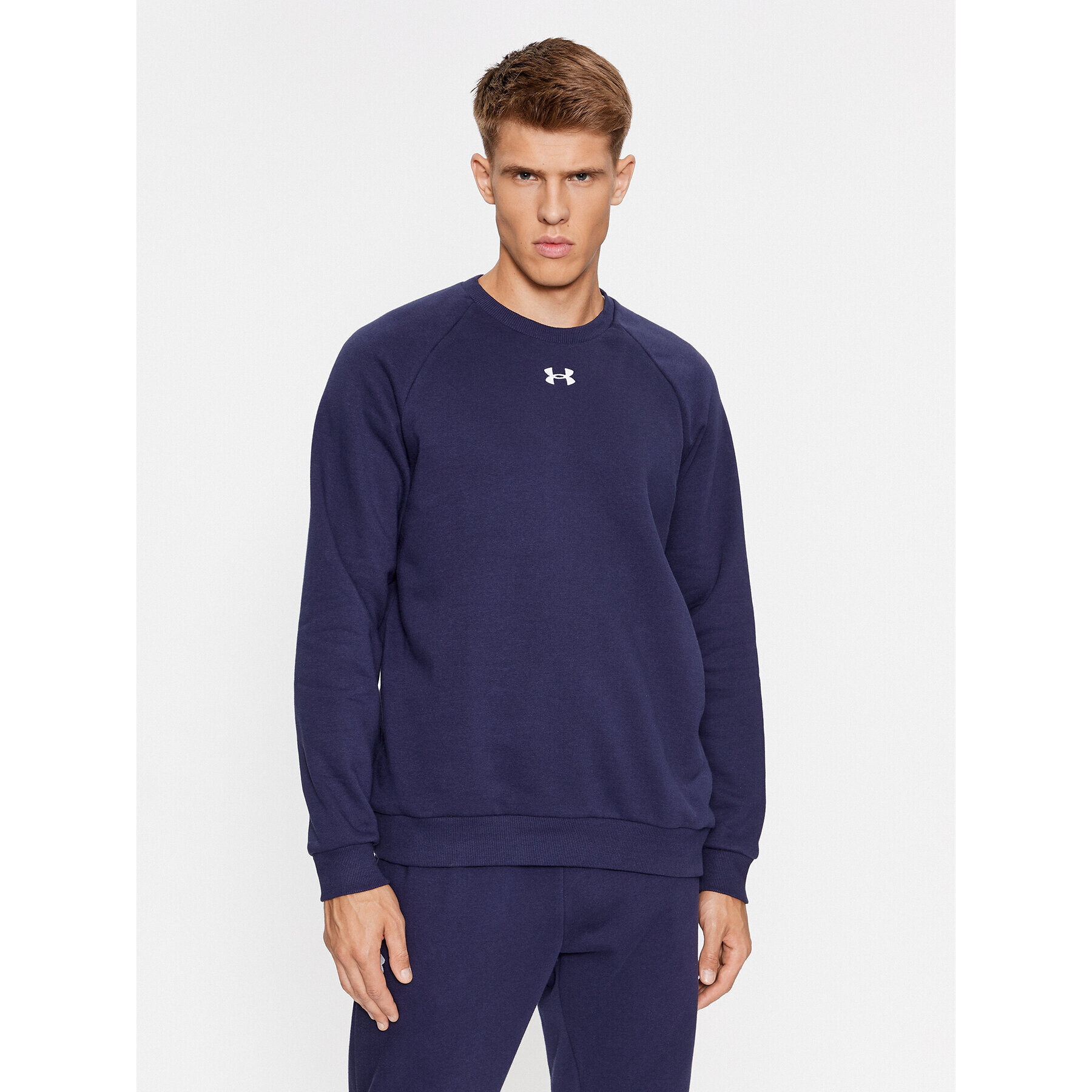 Under Armour Mikina Ua Rival Fleece Crew 1379755 Tmavomodrá Loose Fit - Pepit.cz