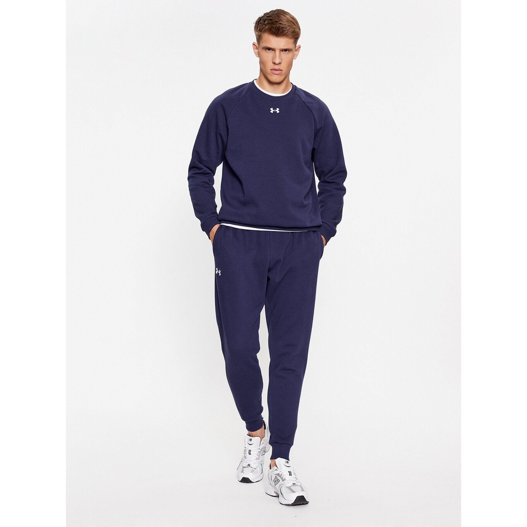 Under Armour Mikina Ua Rival Fleece Crew 1379755 Tmavomodrá Loose Fit - Pepit.cz