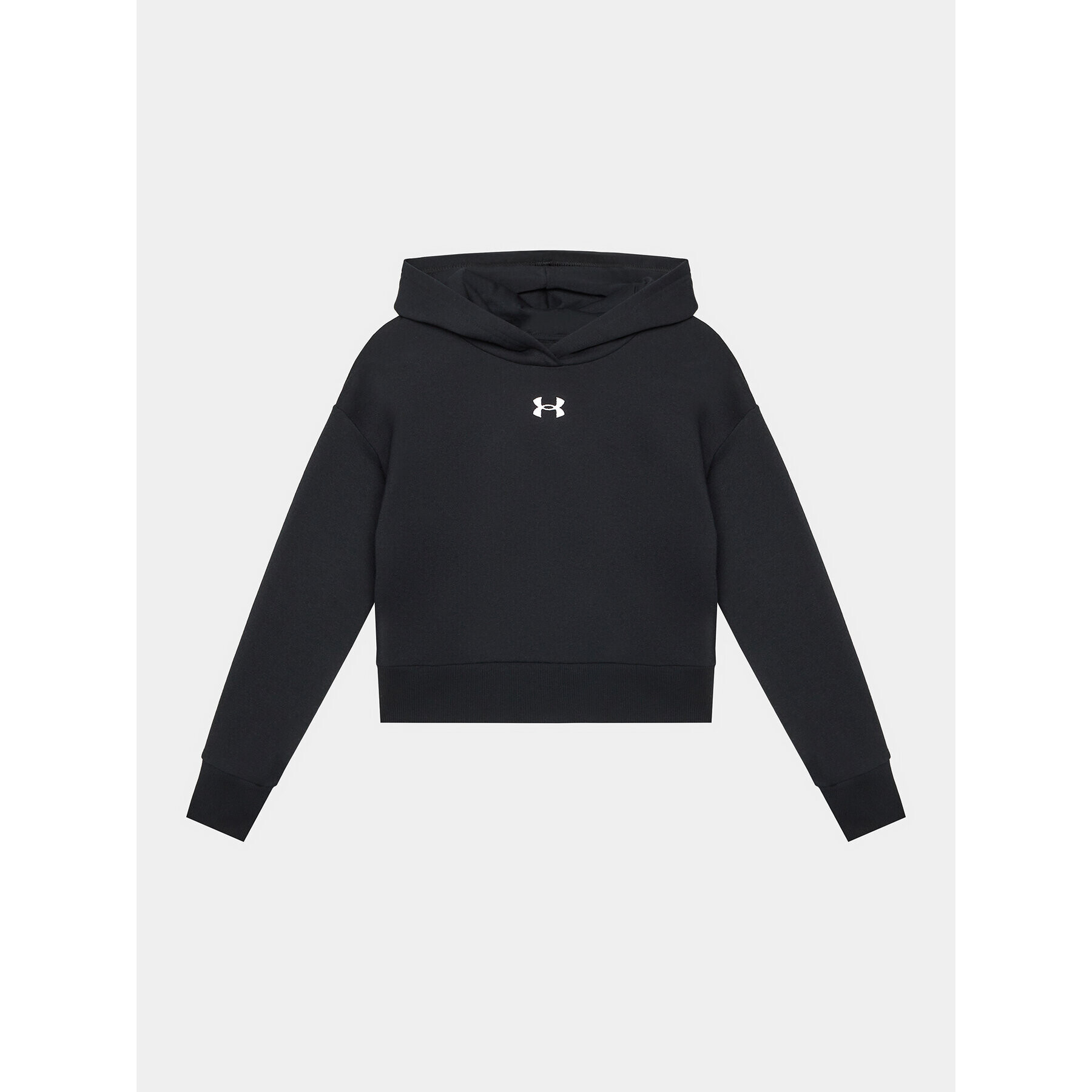 Under Armour Mikina Ua Rival Fleece Crop Hoodie 1379517 Černá Loose Fit - Pepit.cz