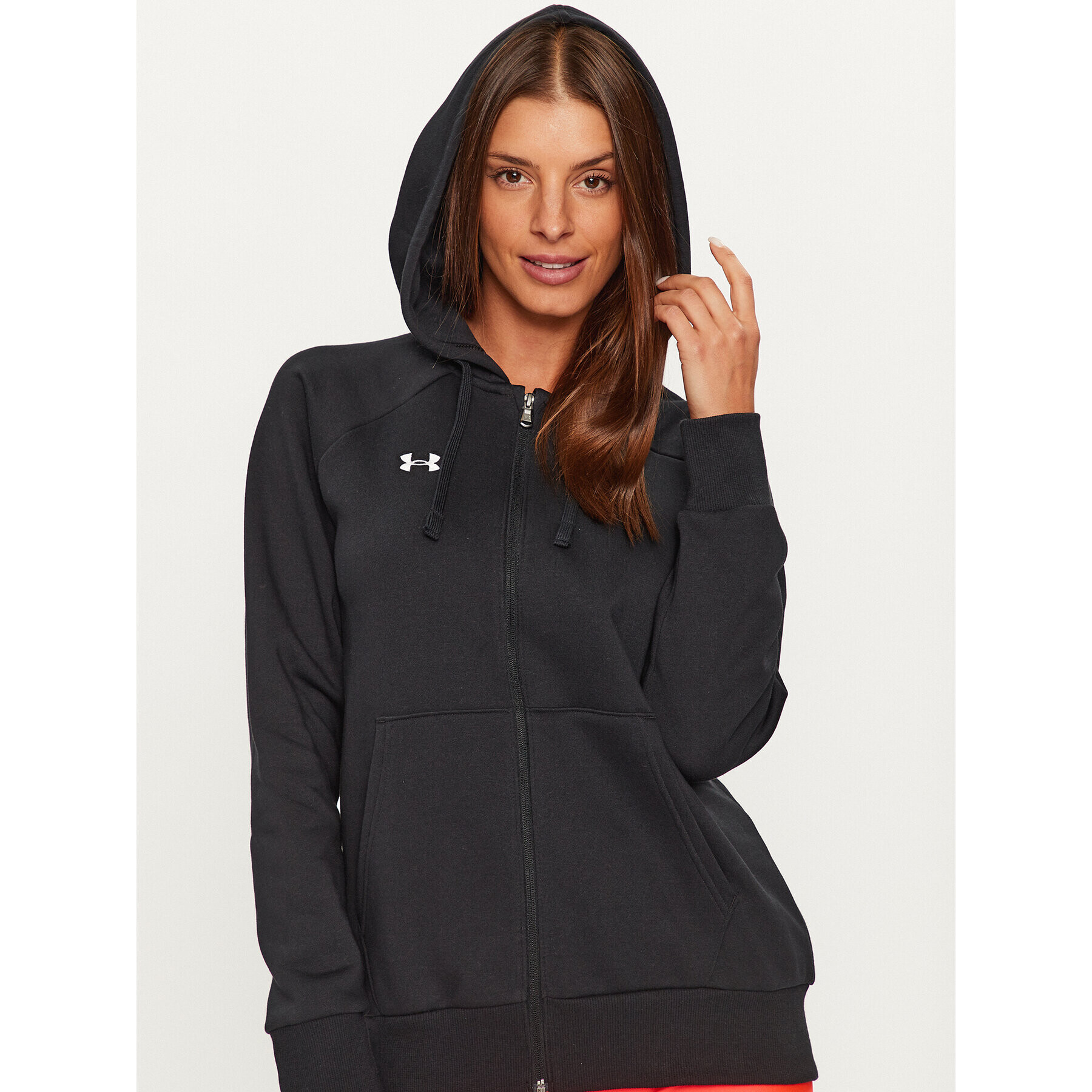 Under Armour Mikina Ua Rival Fleece Fz Hoodie 1379497 Černá Loose Fit - Pepit.cz