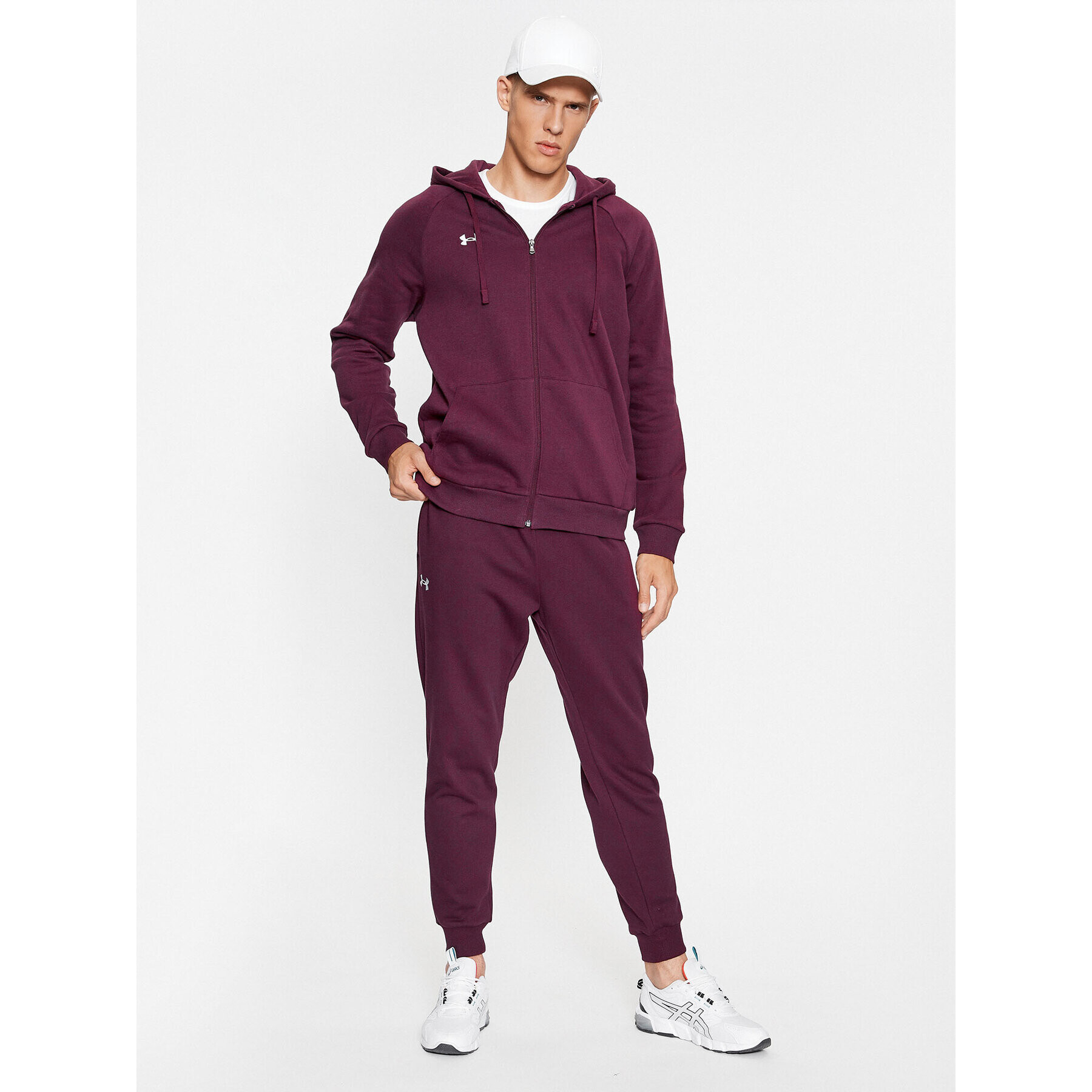 Under Armour Mikina Ua Rival Fleece Fz Hoodie 1379767 Bordó Loose Fit - Pepit.cz