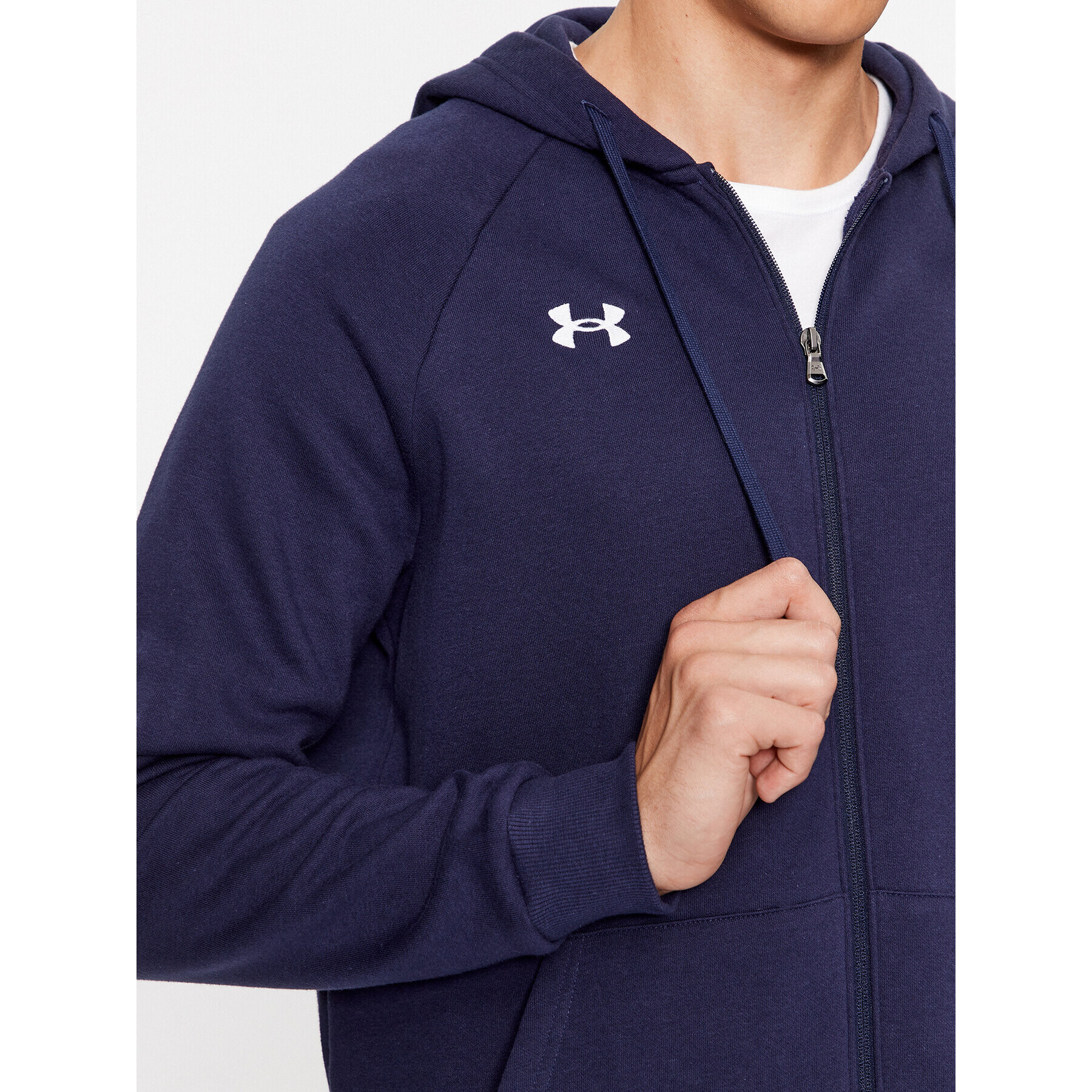 Under Armour Mikina Ua Rival Fleece Fz Hoodie 1379767 Tmavomodrá Loose Fit - Pepit.cz