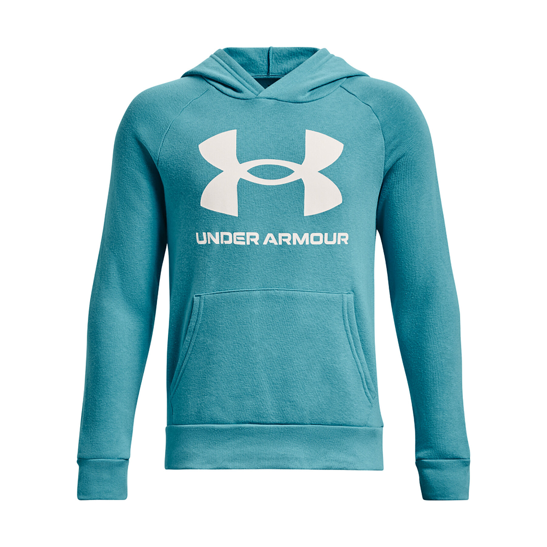 Under Armour Mikina UA Rival Fleece Hoodie 1357585 Zelená Relaxed Fit - Pepit.cz