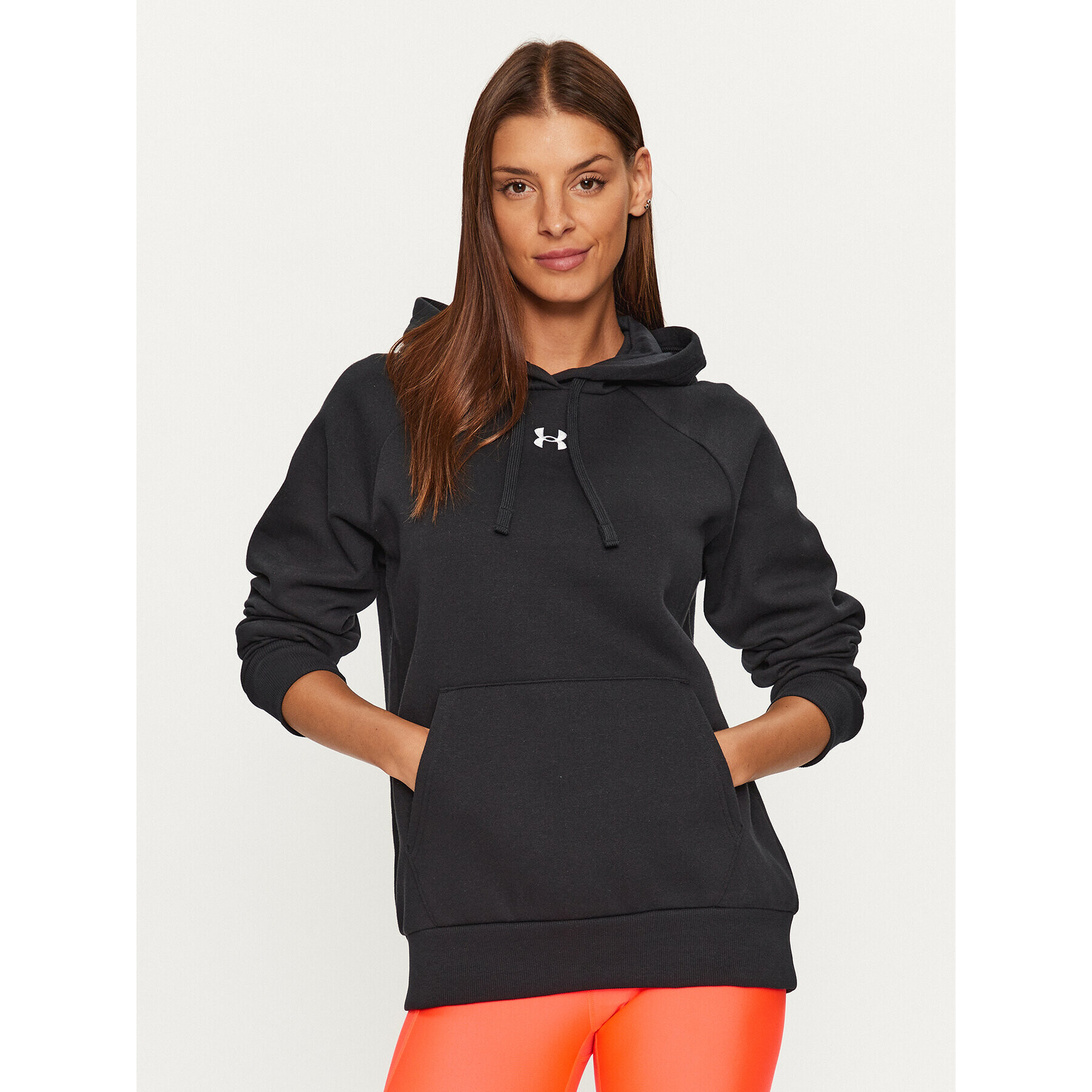 Under Armour Mikina Ua Rival Fleece Hoodie 1379500 Černá Loose Fit - Pepit.cz