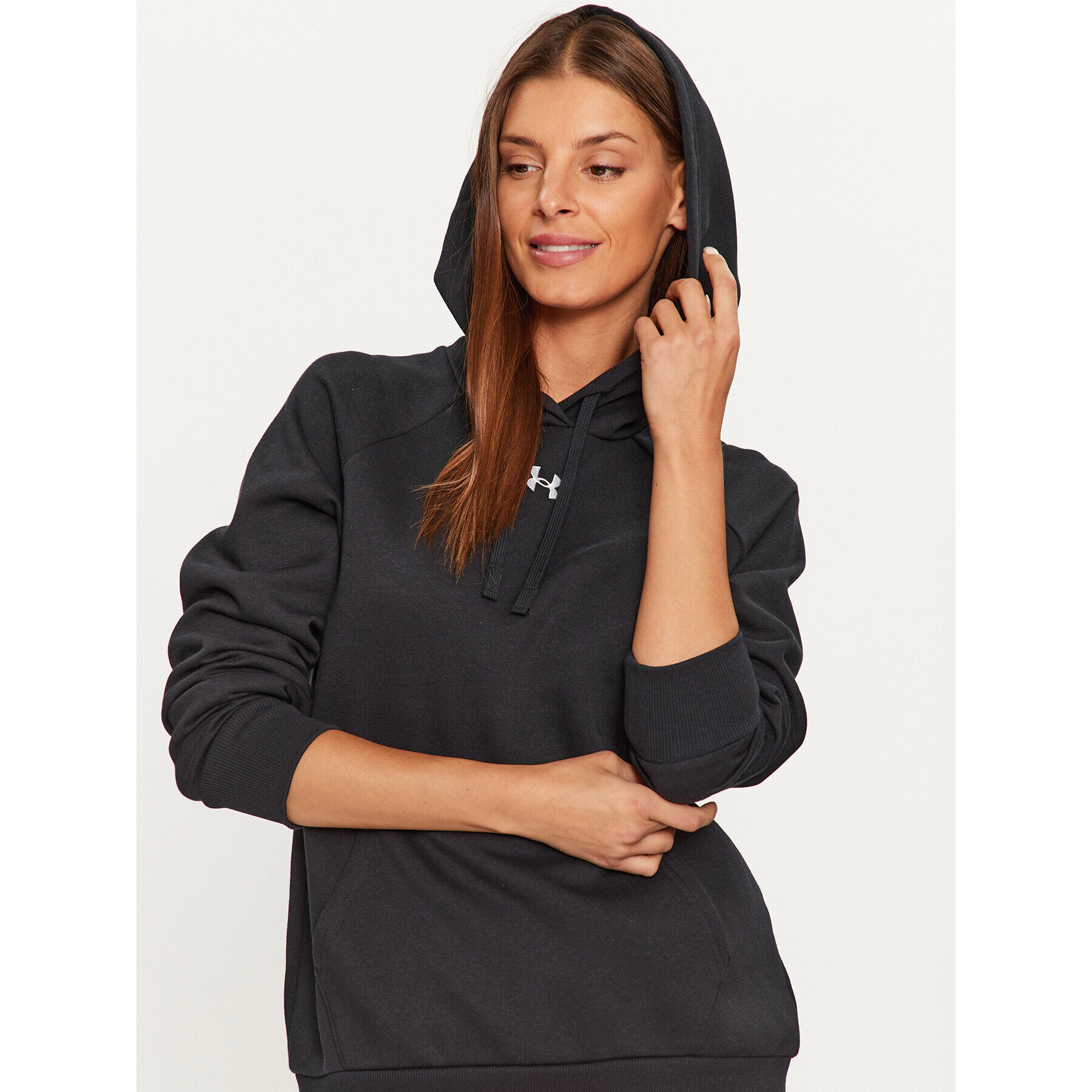 Under Armour Mikina Ua Rival Fleece Hoodie 1379500 Černá Loose Fit - Pepit.cz