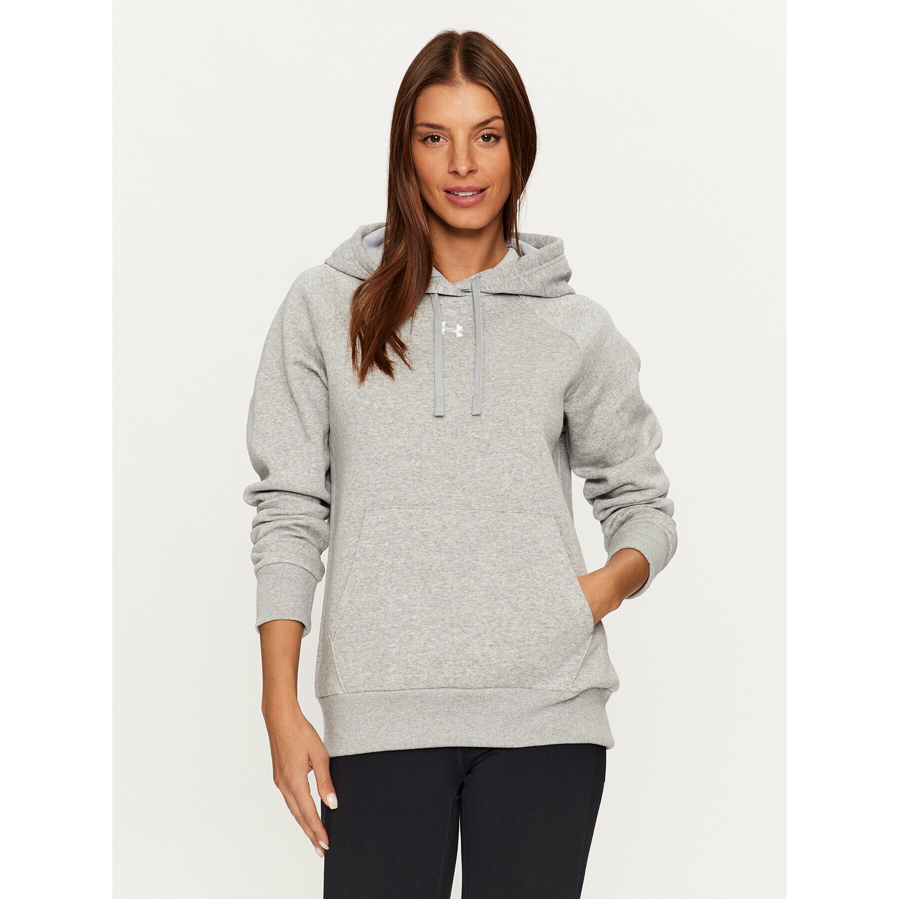 Under Armour Mikina Ua Rival Fleece Hoodie 1379500 Šedá Loose Fit - Pepit.cz