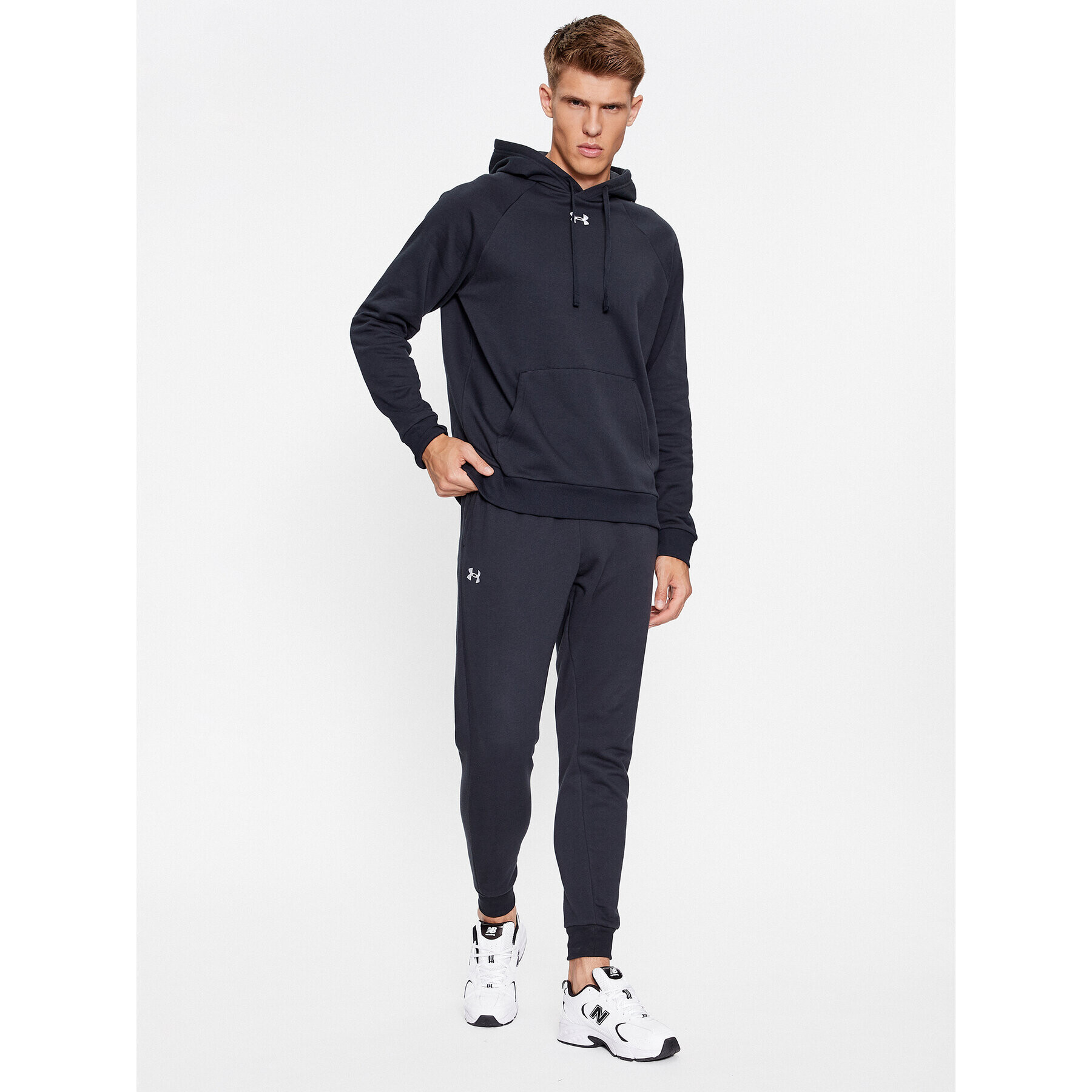 Under Armour Mikina Ua Rival Fleece Hoodie 1379757 Černá Loose Fit - Pepit.cz