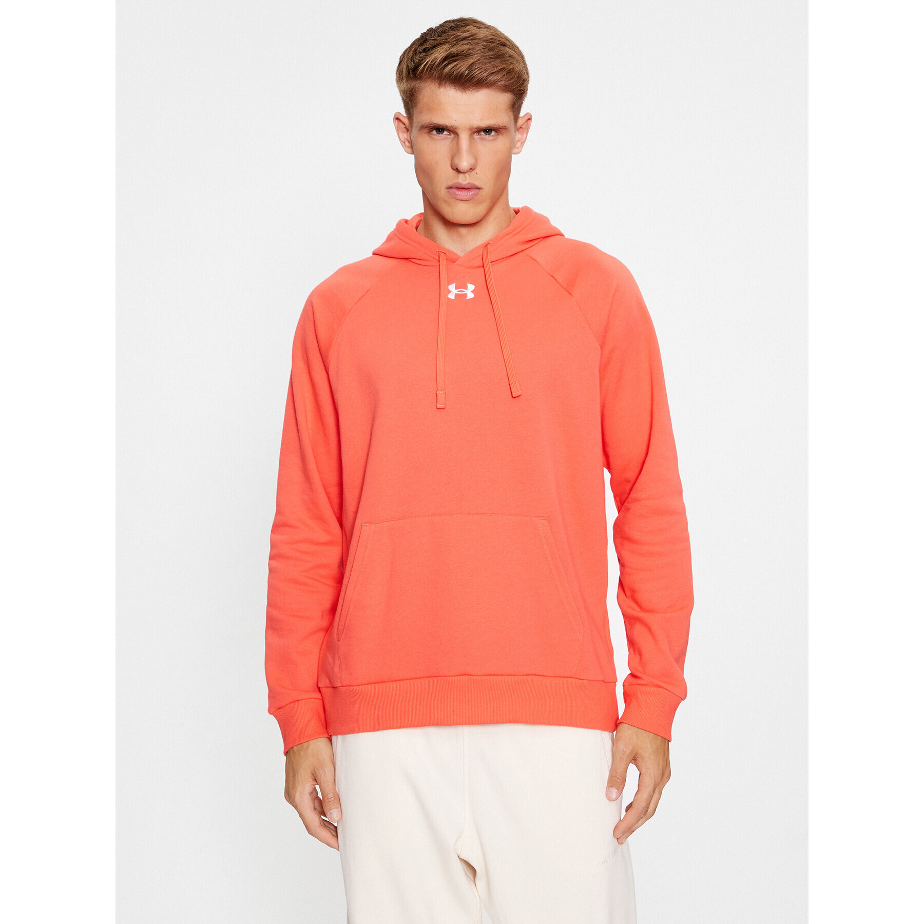 Under Armour Mikina Ua Rival Fleece Hoodie 1379757 Červená Loose Fit - Pepit.cz