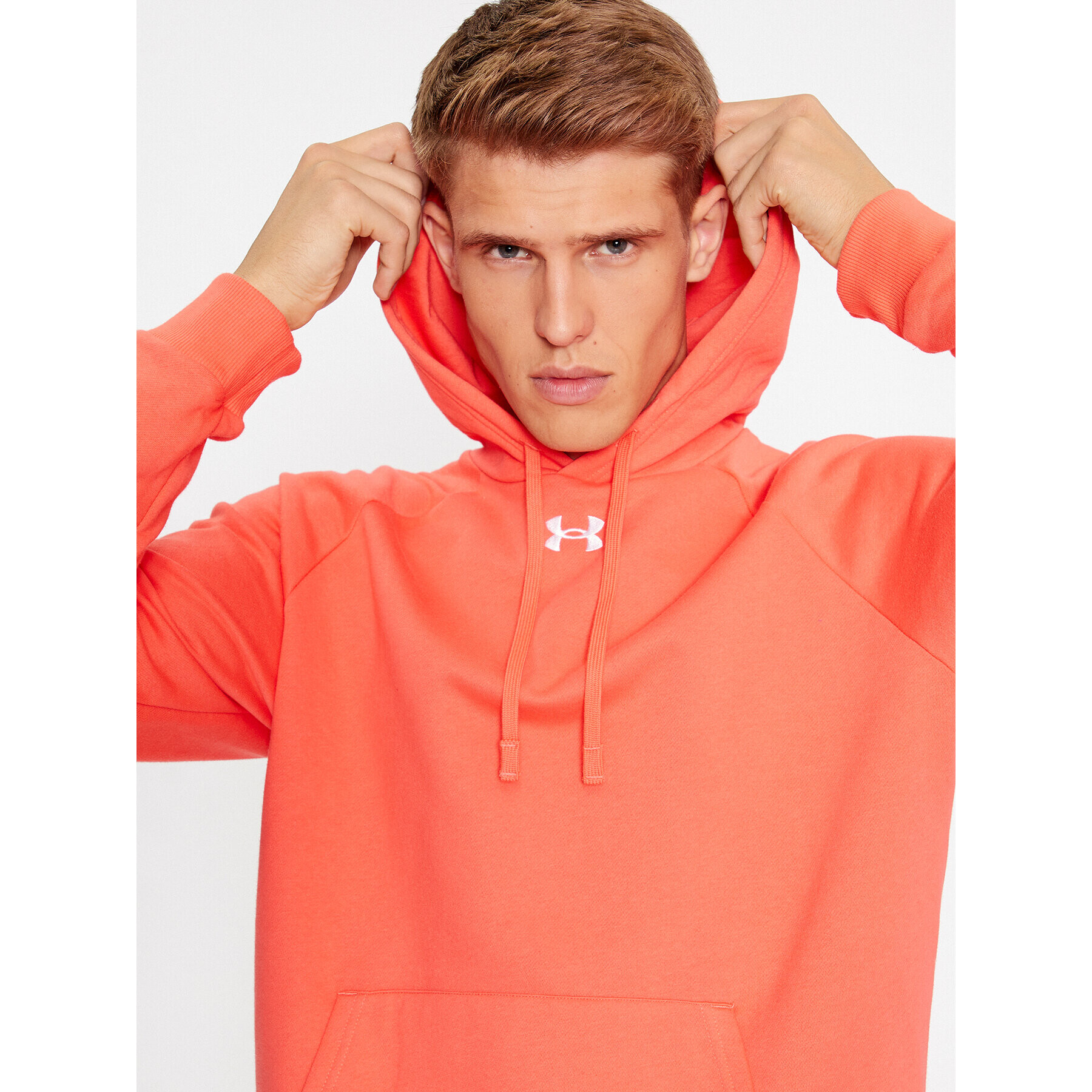 Under Armour Mikina Ua Rival Fleece Hoodie 1379757 Červená Loose Fit - Pepit.cz