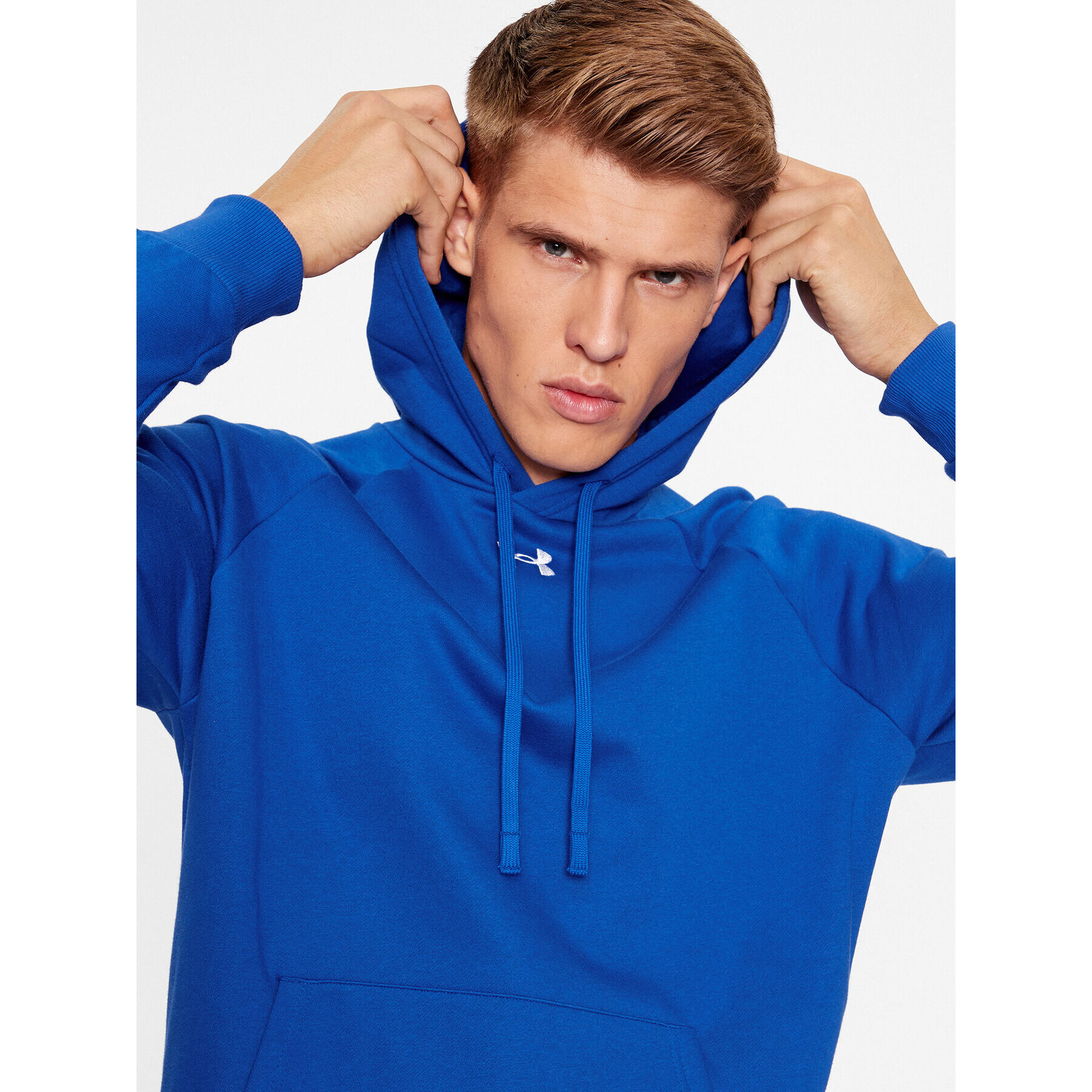 Under Armour Mikina Ua Rival Fleece Hoodie 1379757 Modrá Loose Fit - Pepit.cz