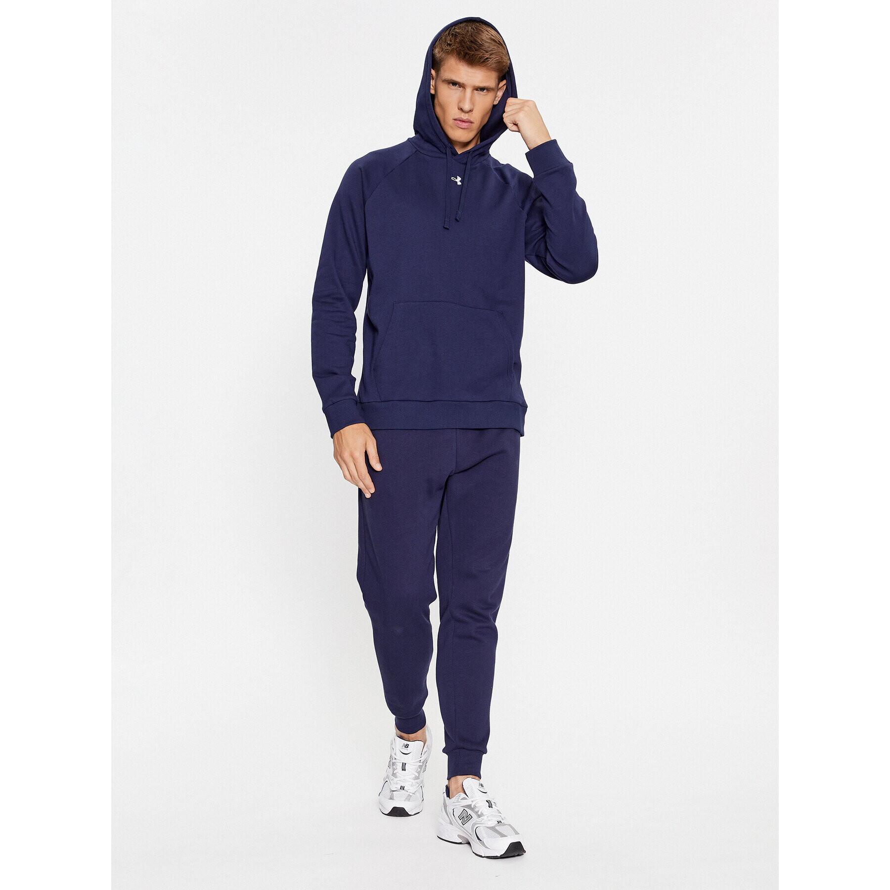 Under Armour Mikina Ua Rival Fleece Hoodie 1379757 Tmavomodrá Loose Fit - Pepit.cz