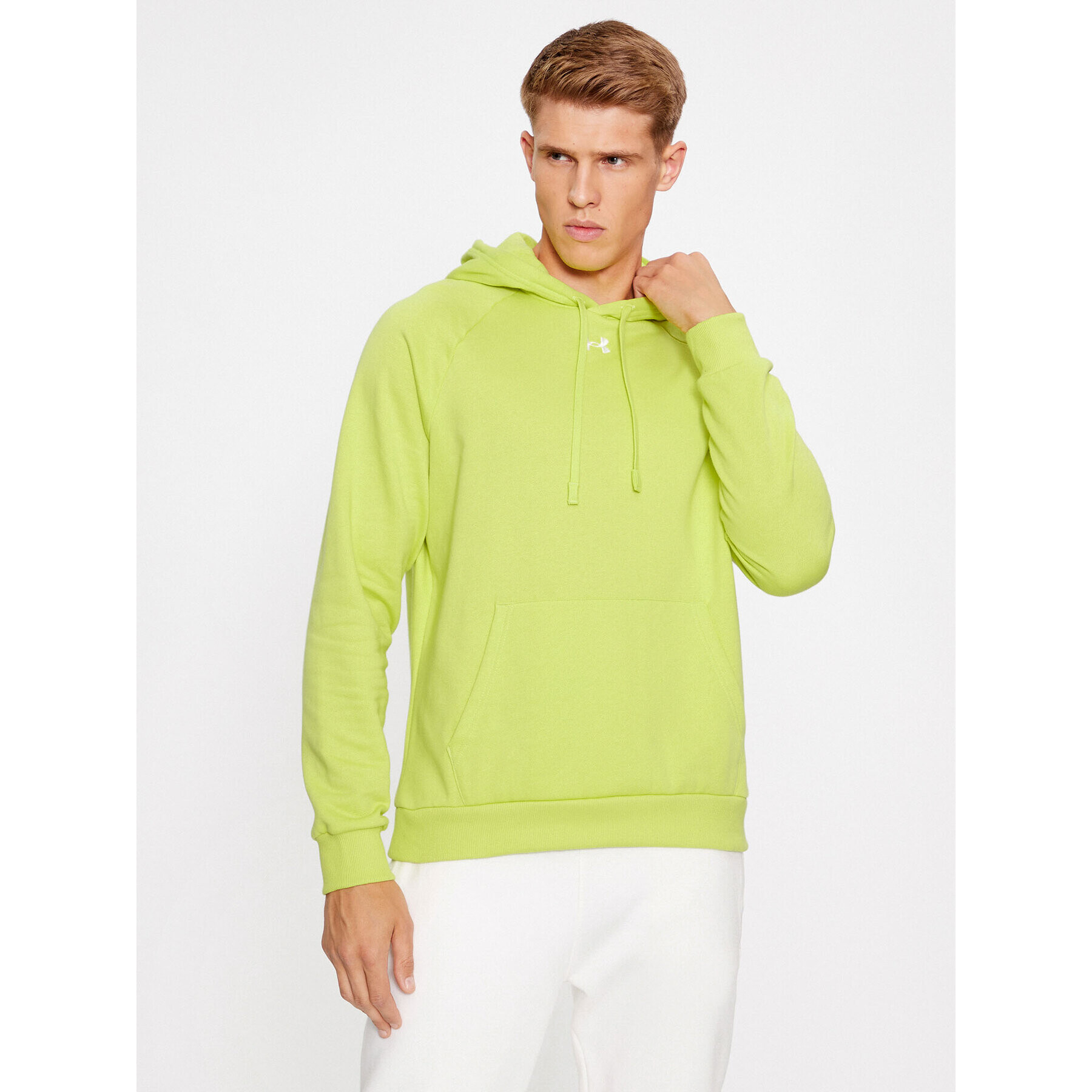 Under Armour Mikina Ua Rival Fleece Hoodie 1379757 Žlutá Loose Fit - Pepit.cz