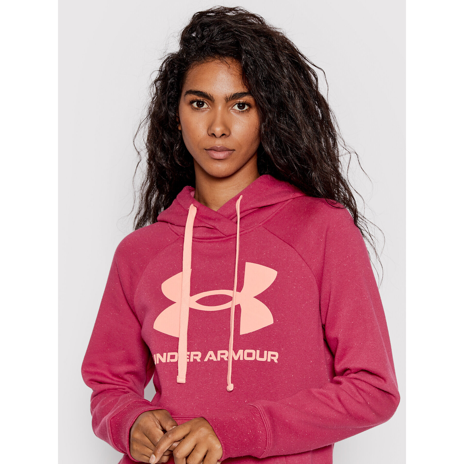 Under Armour Mikina Ua Rival Fleece Logo 1356318 Bordó Loose Fit - Pepit.cz