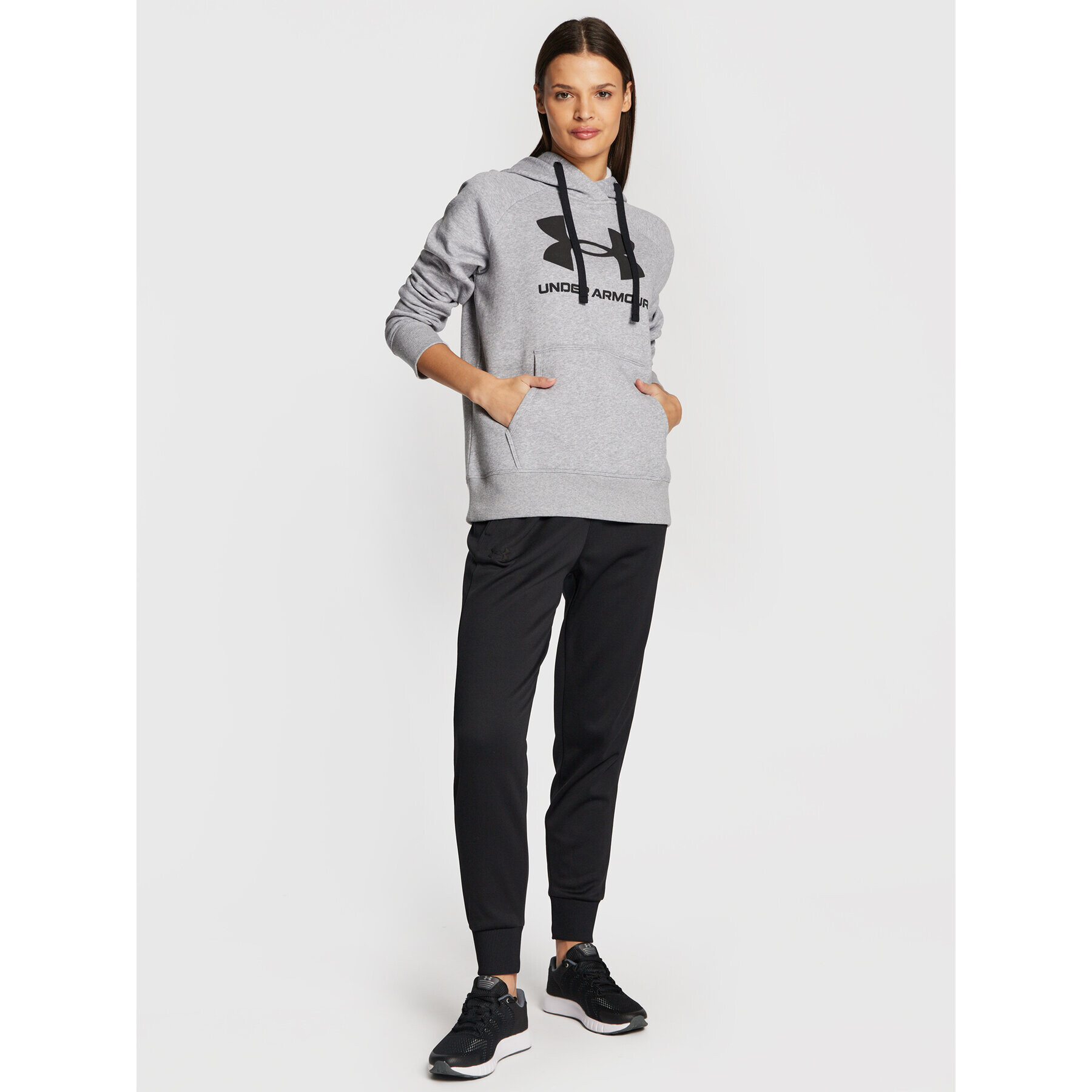 Under Armour Mikina Ua Rival Fleece Logo 1356318 Šedá Loose Fit - Pepit.cz