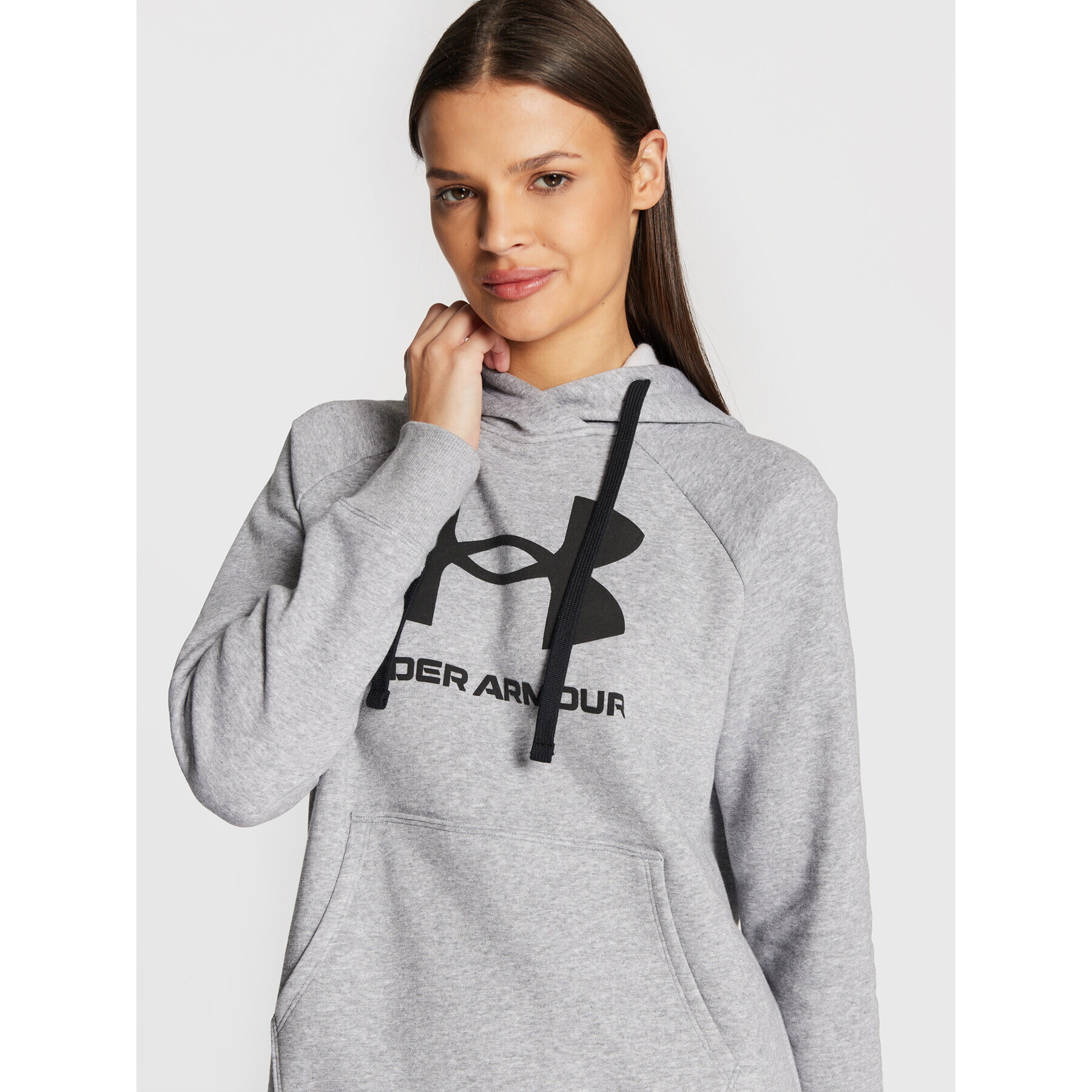 Under Armour Mikina Ua Rival Fleece Logo 1356318 Šedá Loose Fit - Pepit.cz