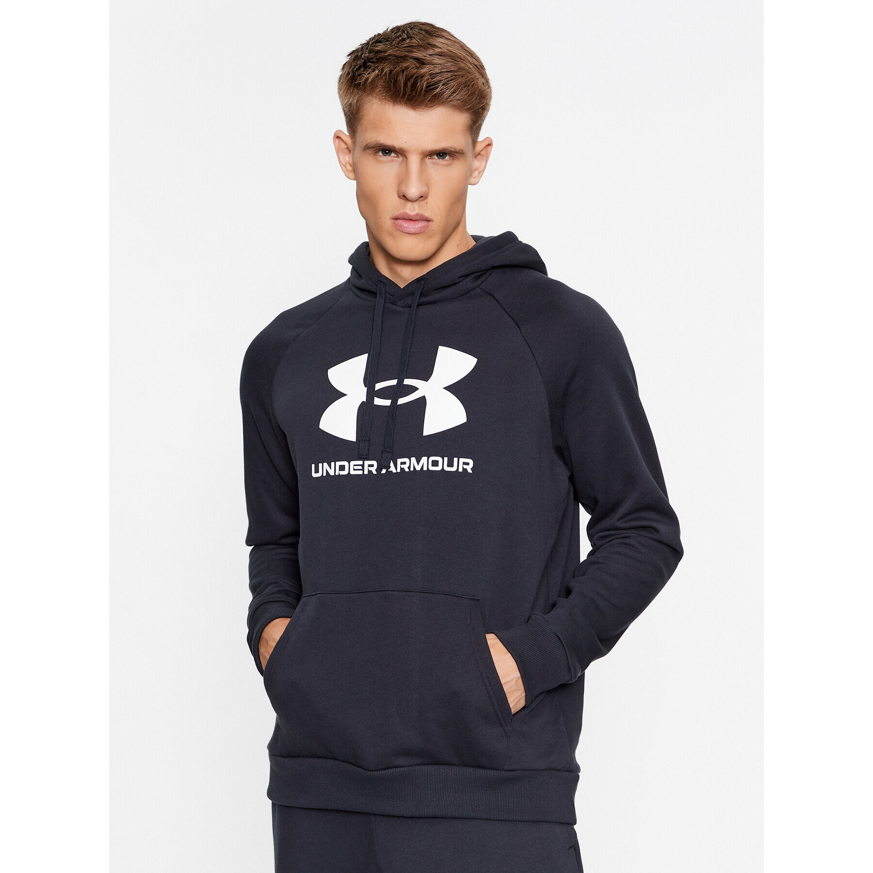 Under Armour Mikina Ua Rival Fleece Logo Hd 1379758 Černá Loose Fit - Pepit.cz