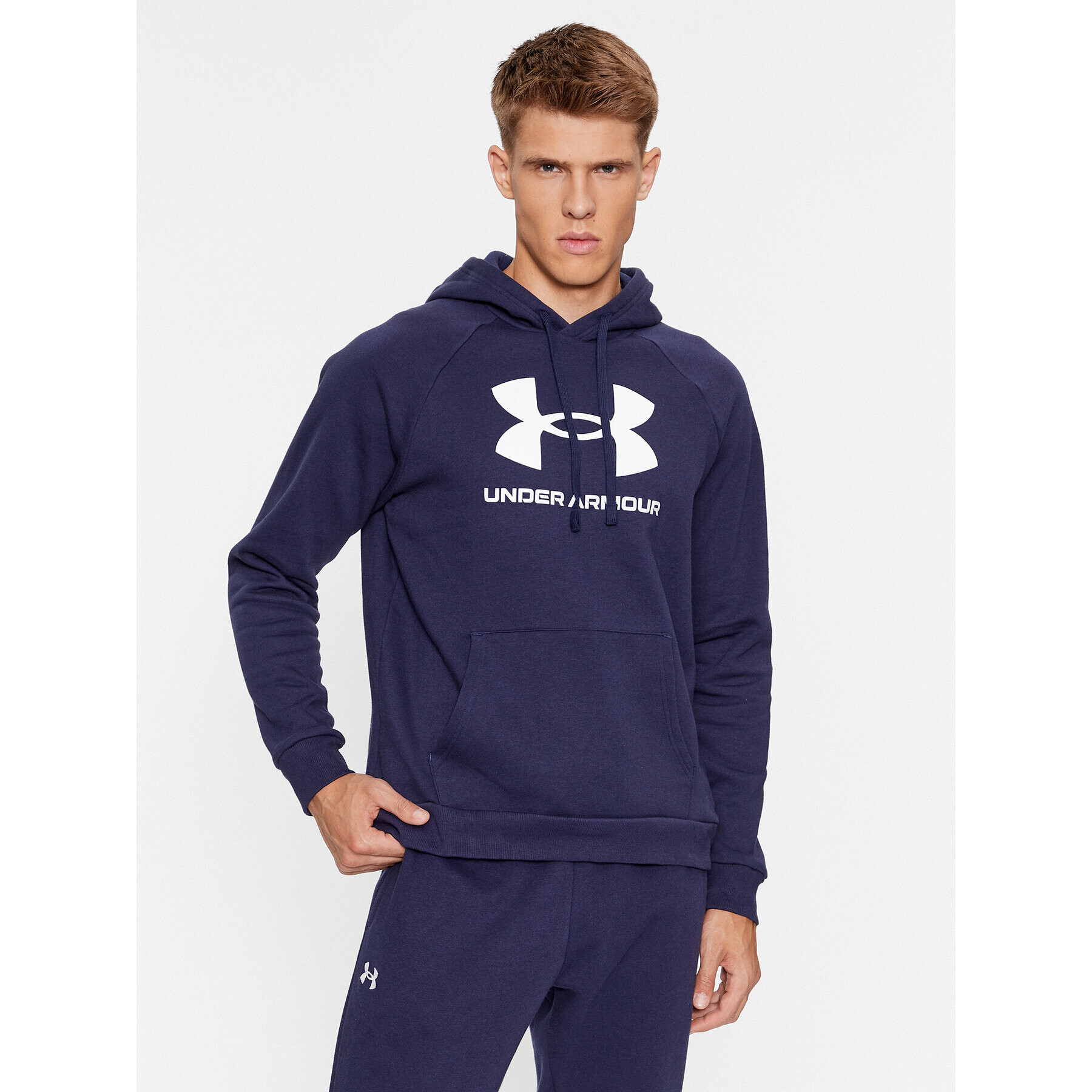 Under Armour Mikina Ua Rival Fleece Logo Hd 1379758 Tmavomodrá Loose Fit - Pepit.cz