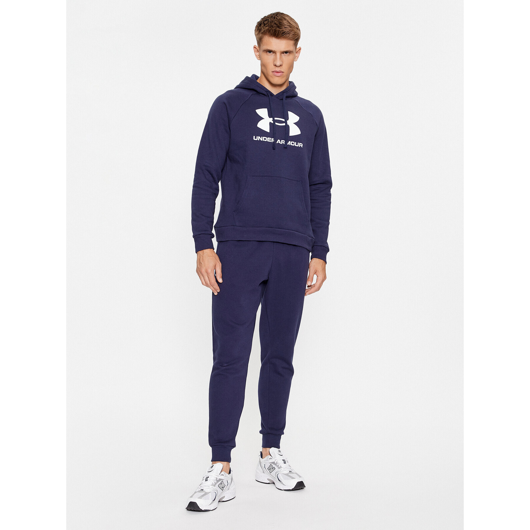 Under Armour Mikina Ua Rival Fleece Logo Hd 1379758 Tmavomodrá Loose Fit - Pepit.cz